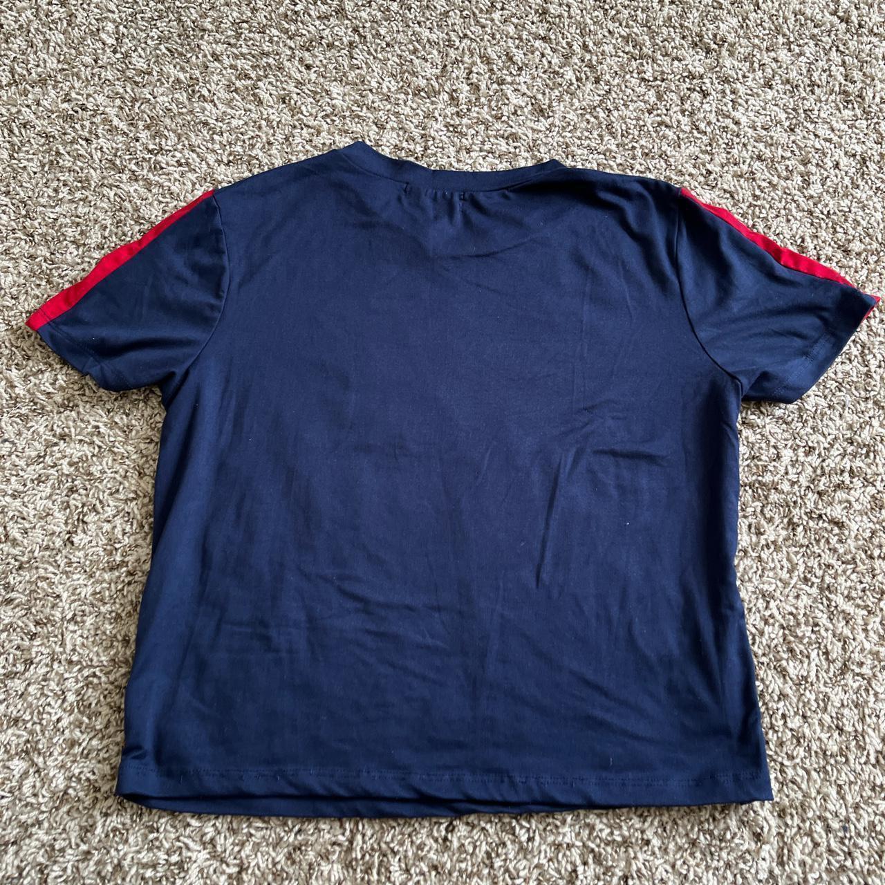 Navy blue Cropped tee. Could fit a MEDIUM and... Depop