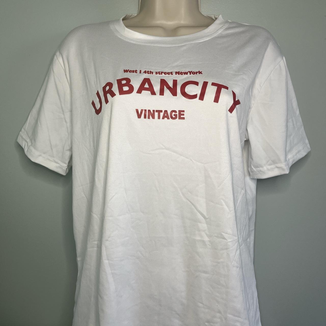 White urban city t-shirt. This is a size Medium but... - Depop