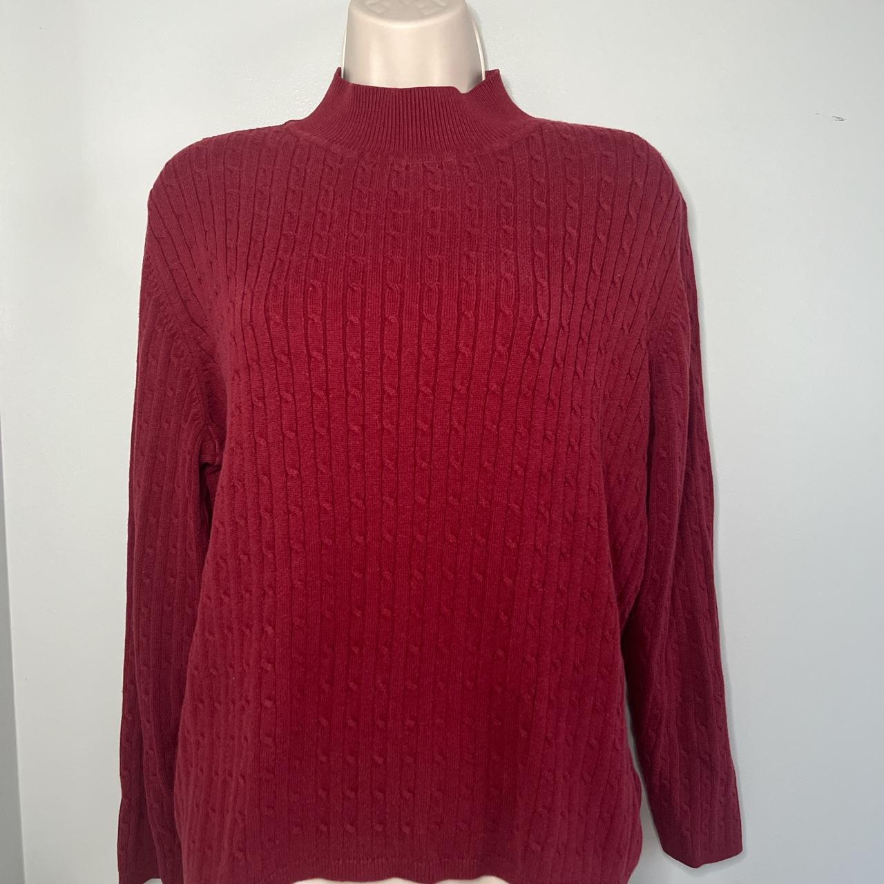 Red/Burgundy high neck long sleeve shirt. #s #depop... - Depop