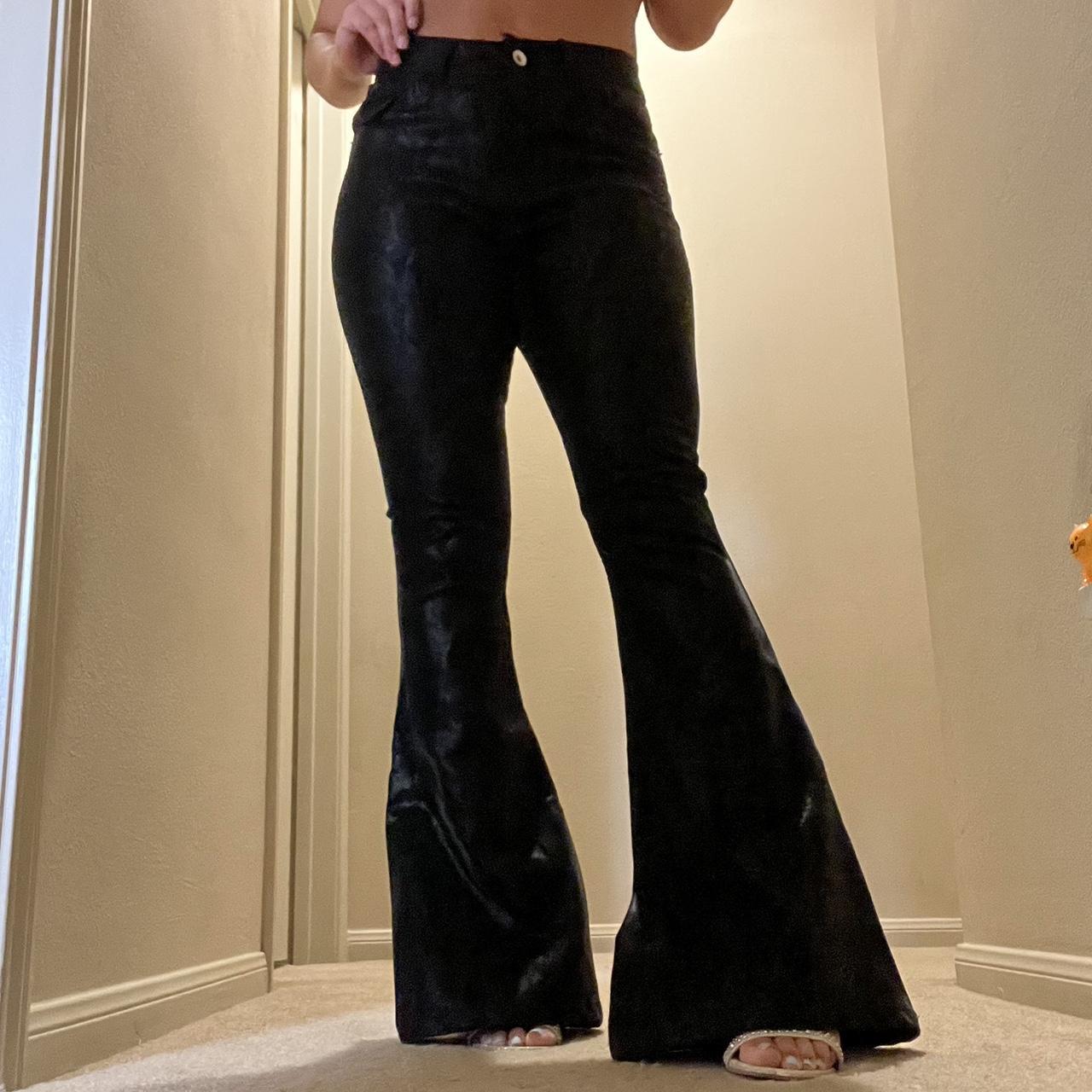 super cute black bell bottoms 🪩🕷️ #retro #disco... - Depop