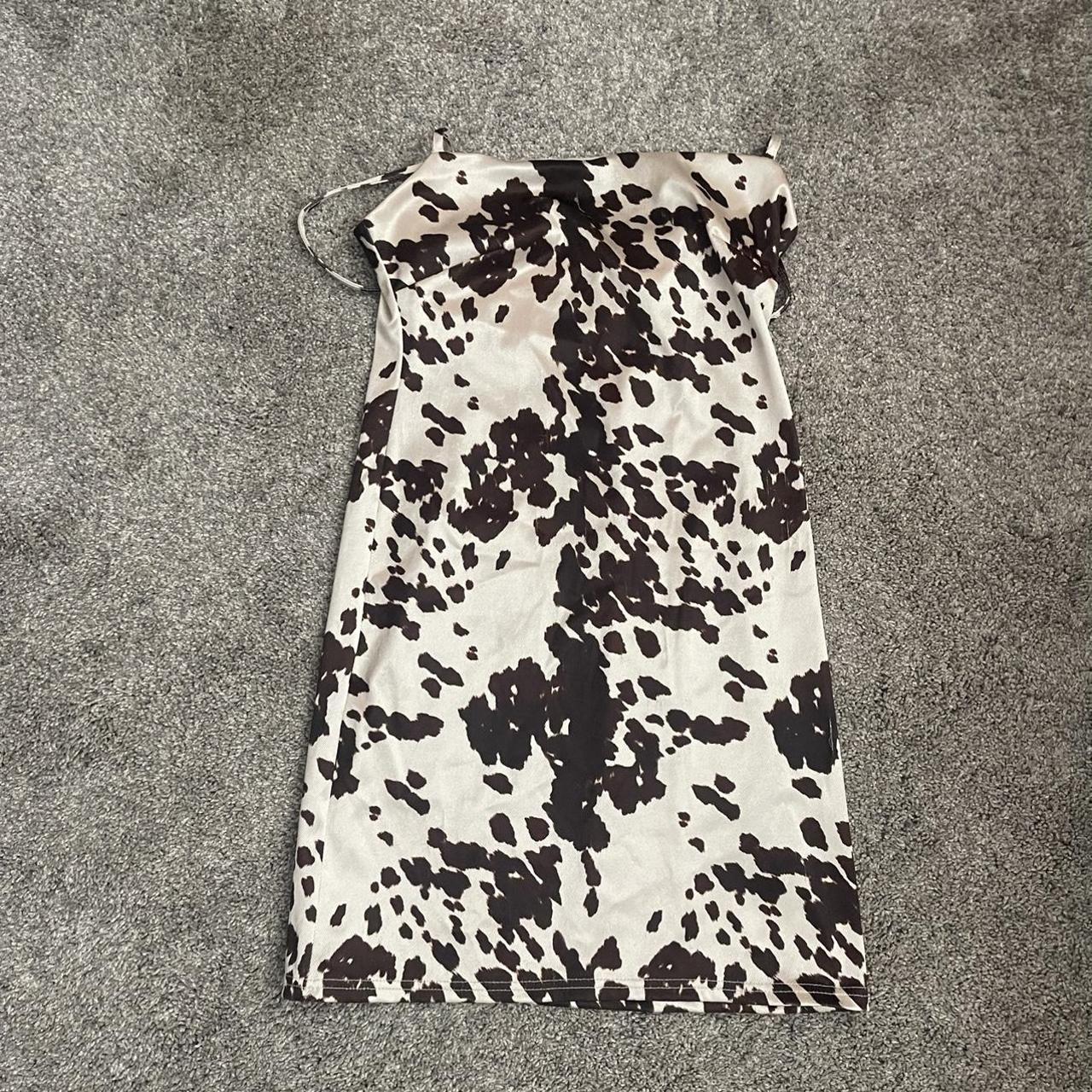 Urban Outfitters Women's White and Brown Dress | Depop