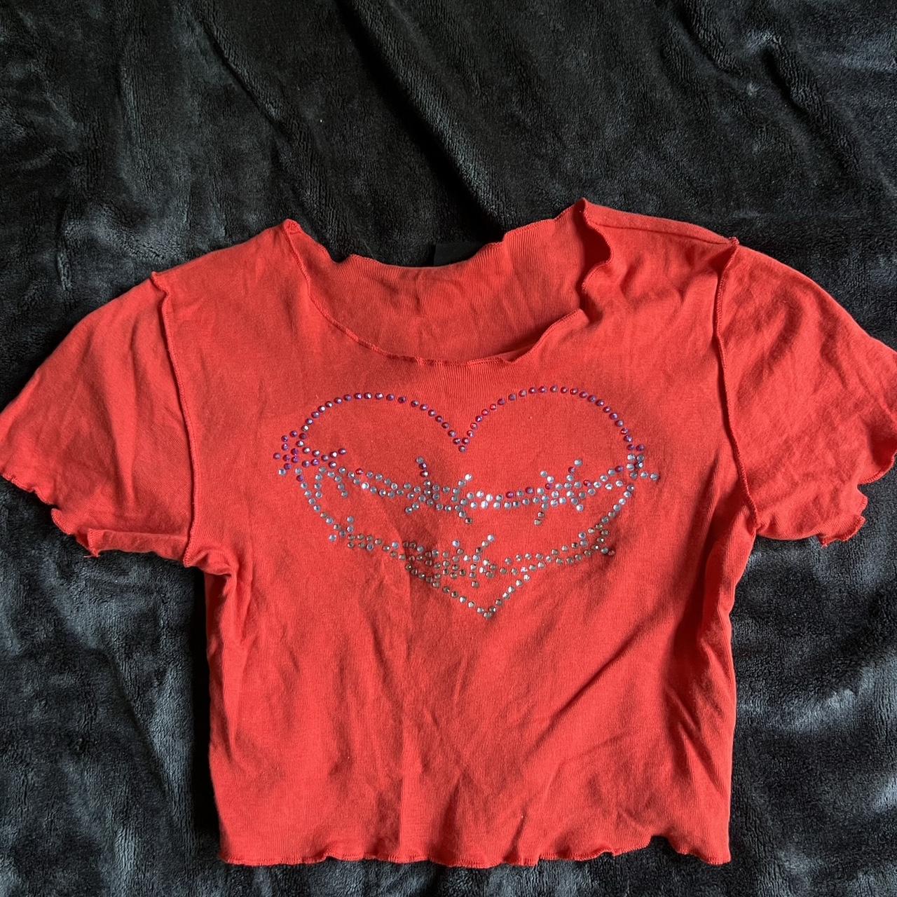 Urban Outfitters Women's Red Crop-top | Depop