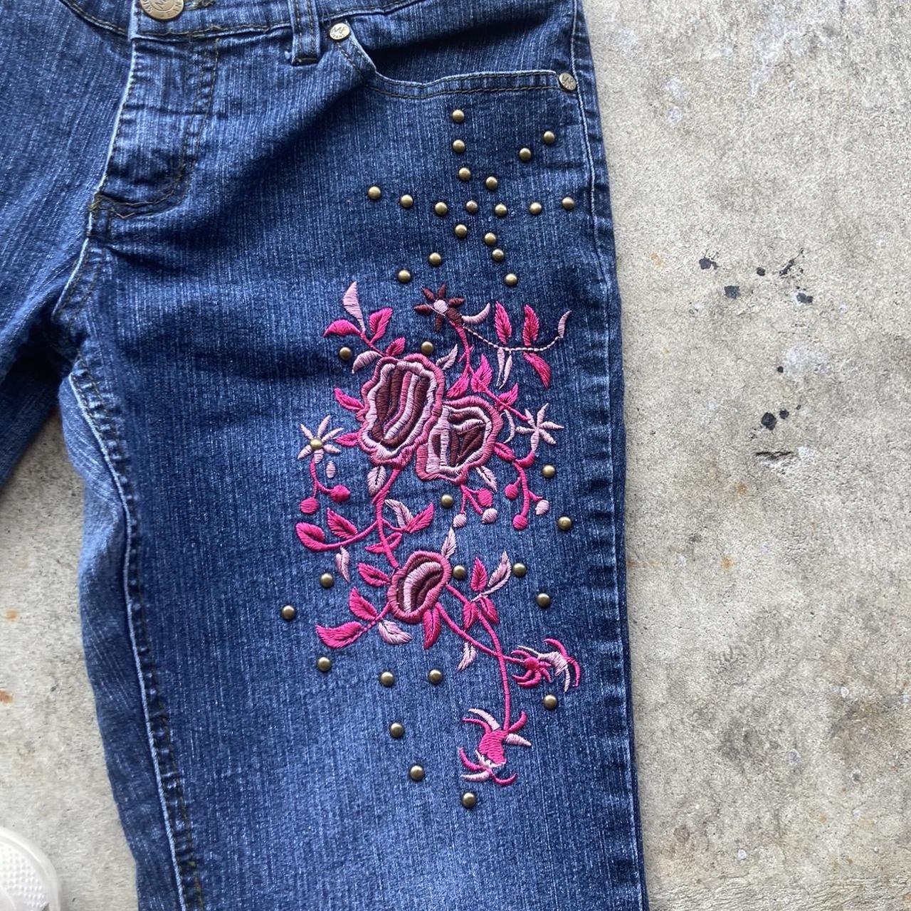 JNCO Women's Blue and Pink Jeans Depop