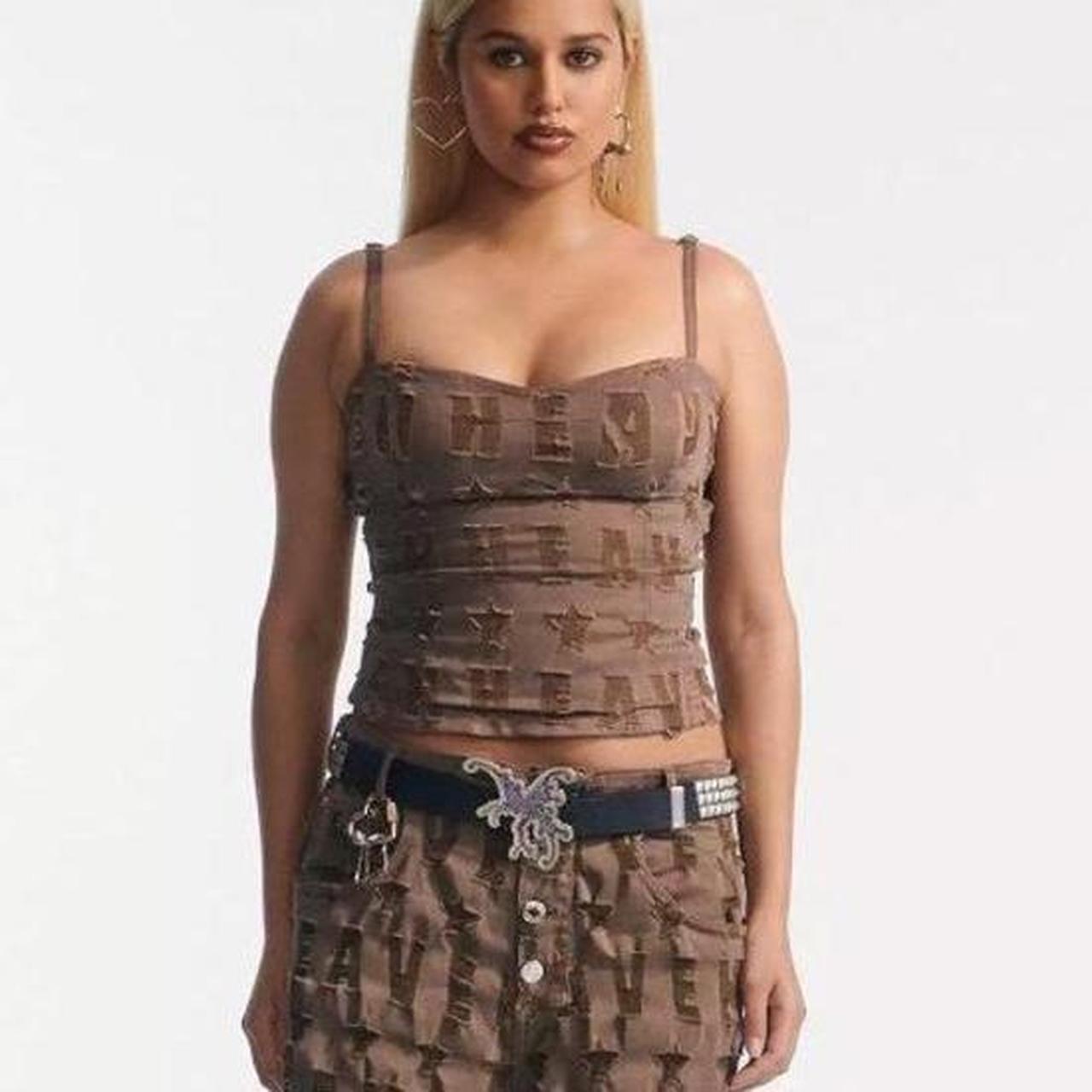 トップス heaven by marc jacobs shredded bustier heaven by marc jacobs shredded bustier