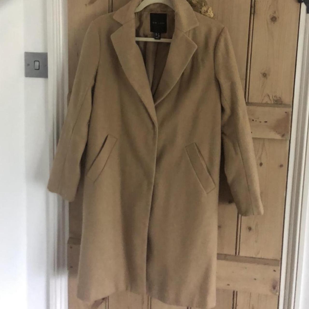 New look hot sale camel coat