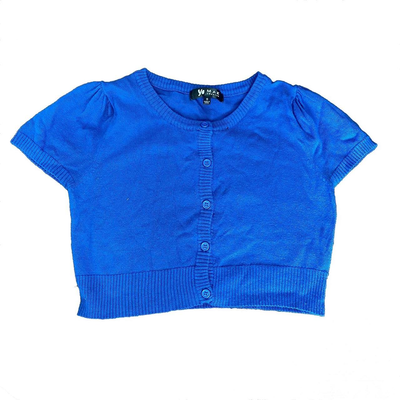 Royal blue clearance short sleeve cardigan