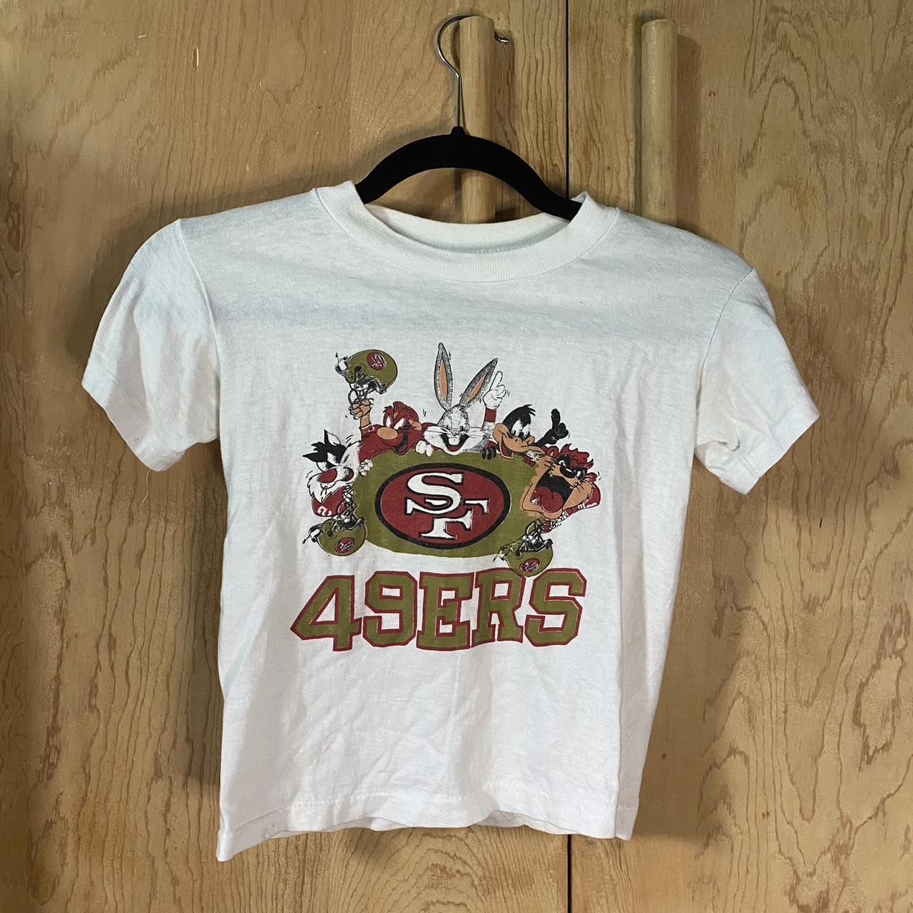 Vintage single stitch 49ers baby tshirt. Faded front... - Depop
