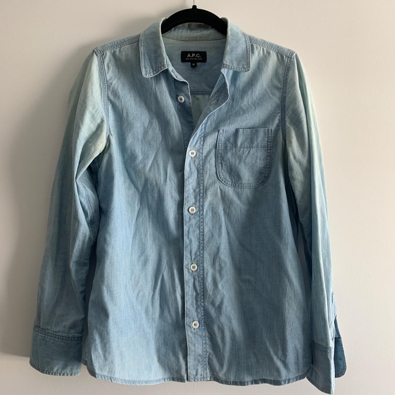 A.P.C denim shirt size M Super cool and worn in but... - Depop