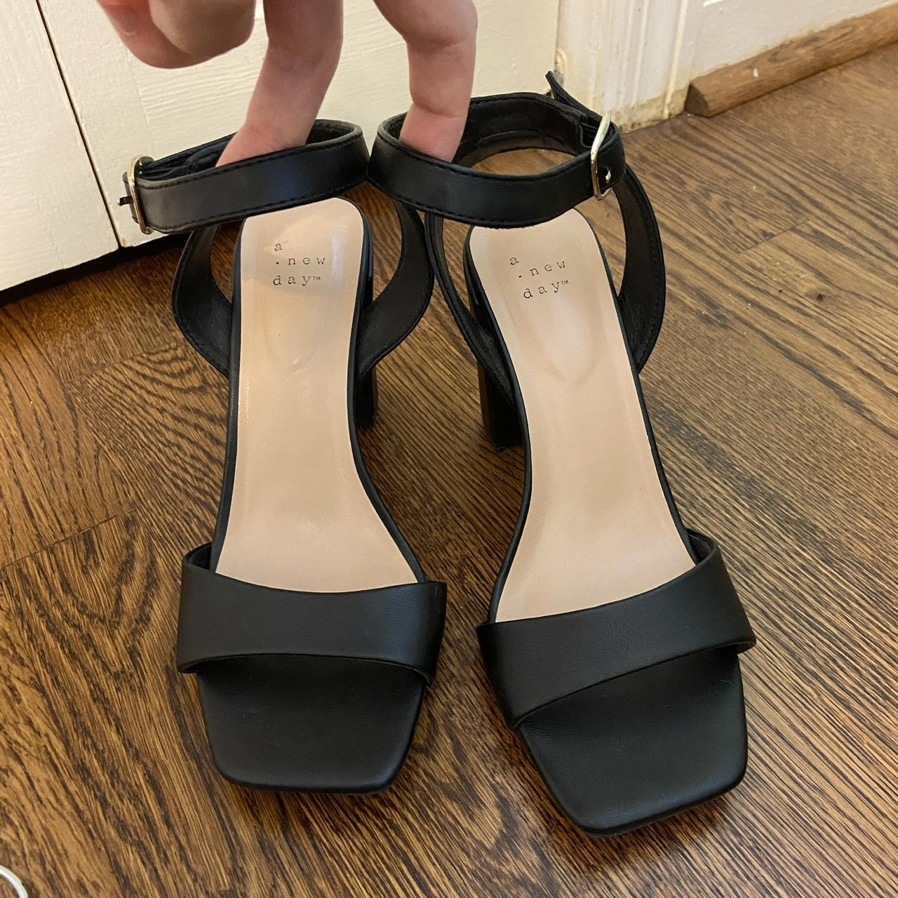 Black block heels outlet target