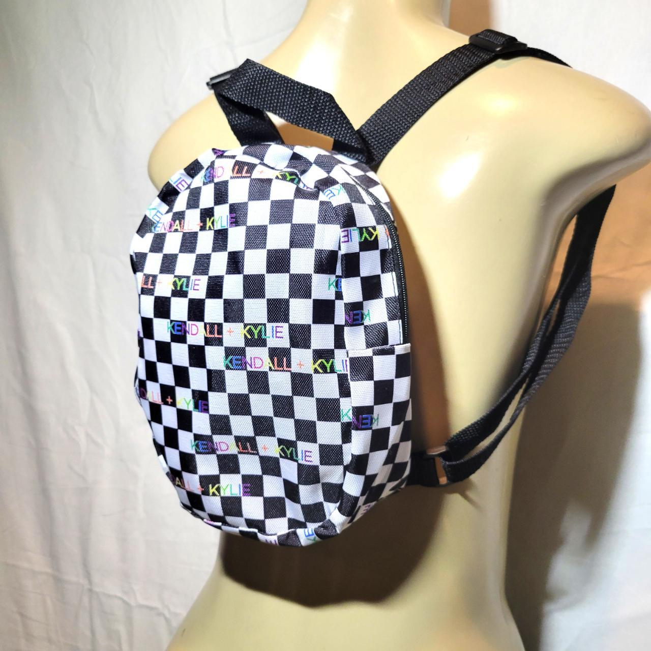 KENDALL + KYLIE Mini Backpack Purse Checkered/Gingham Pattern