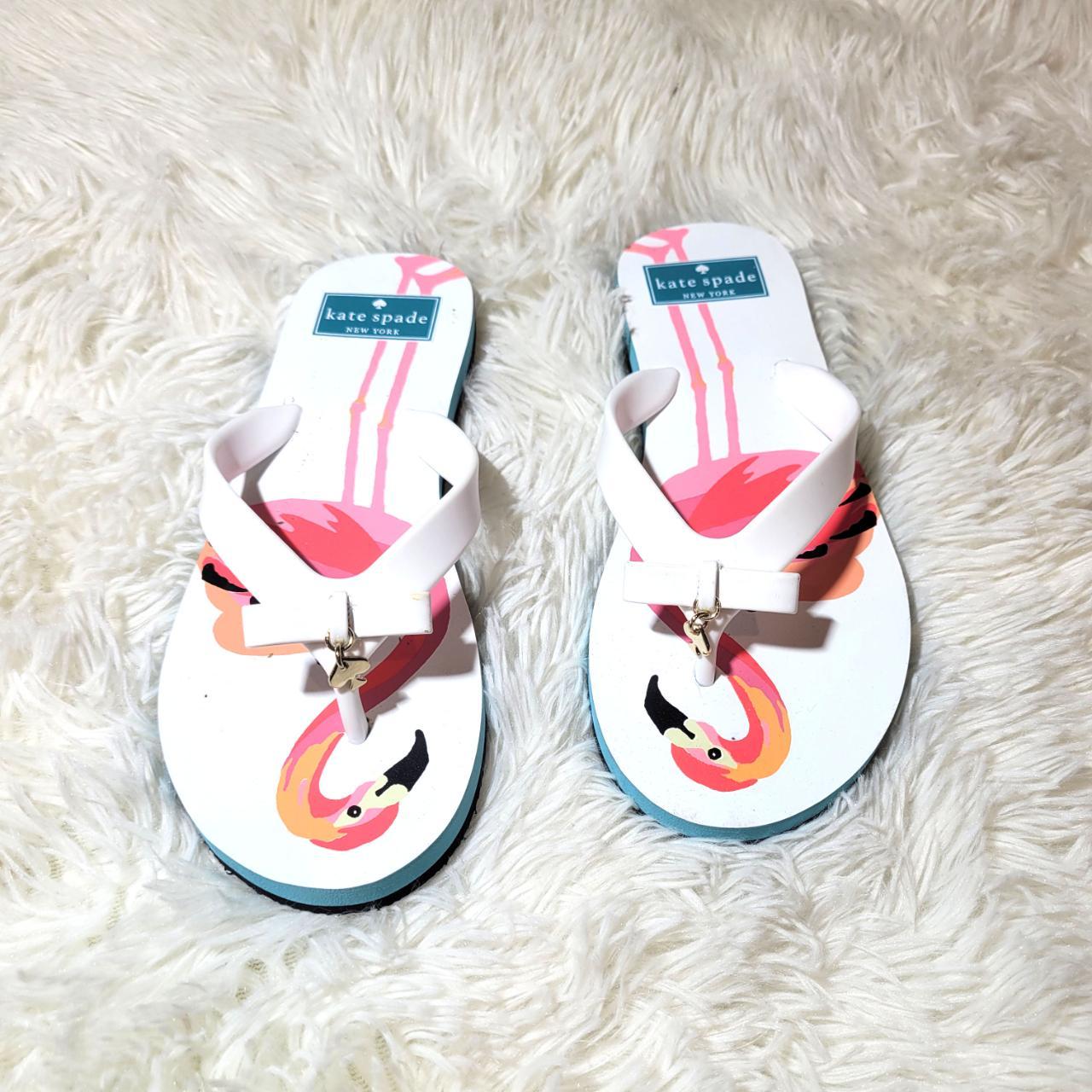 Kate spade flamingo flip clearance flops