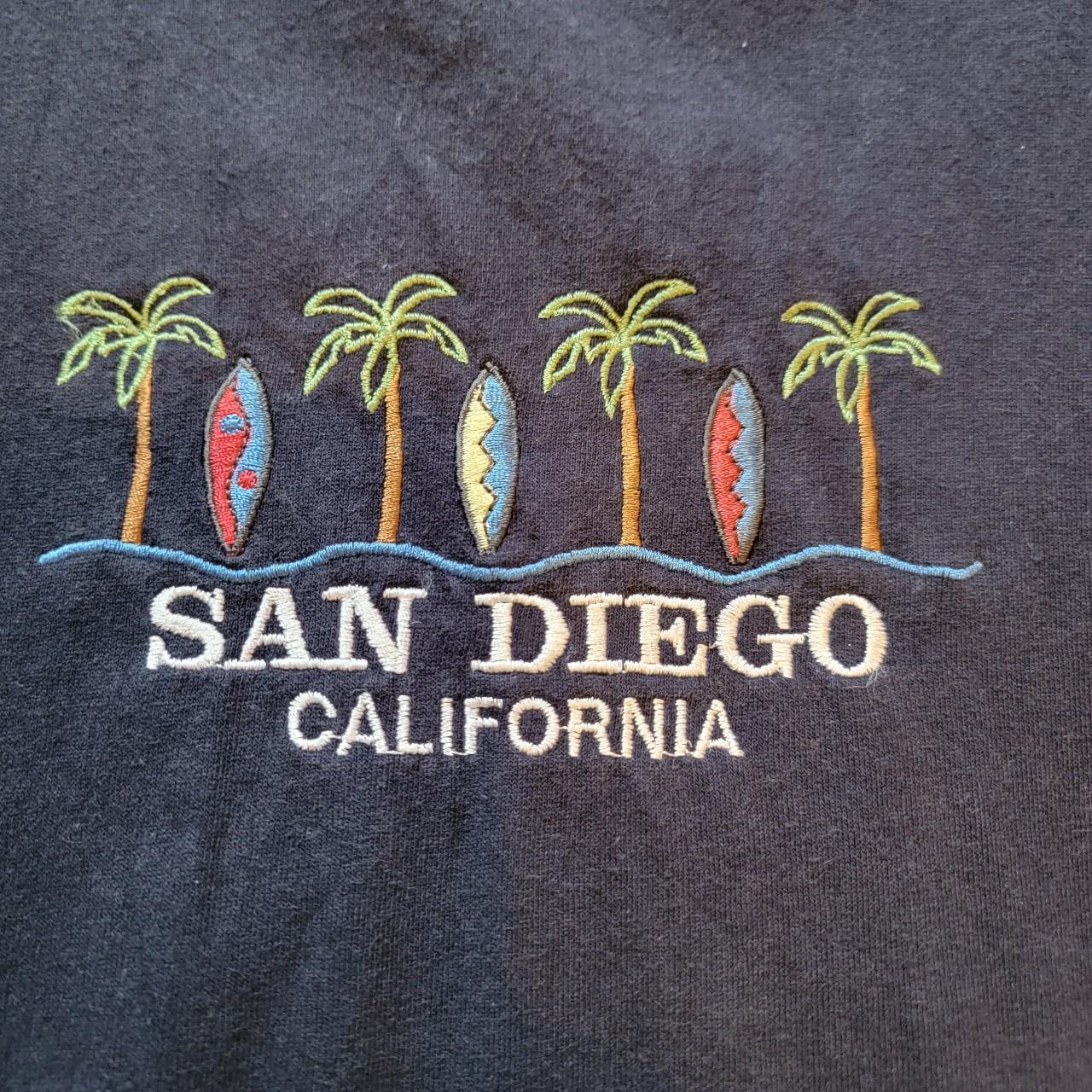Embroidered San Diego Graphic Tee Size 2x Good... Depop