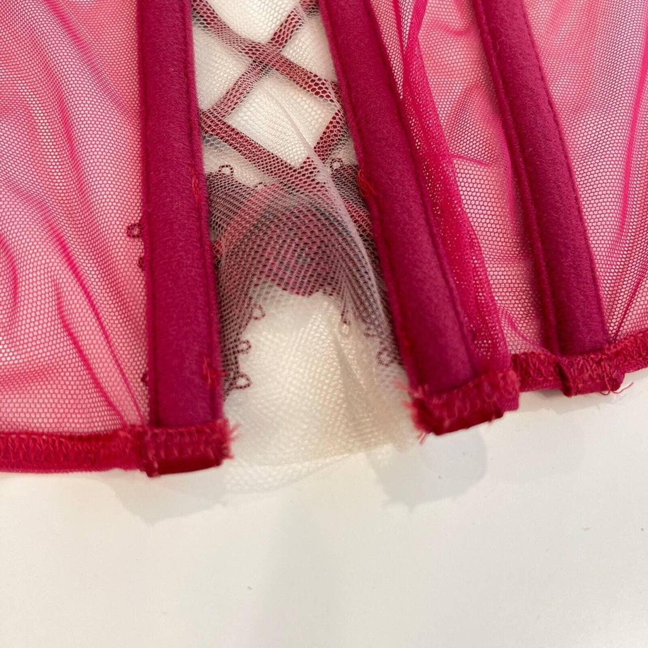 Rare baby/pastel pink lace La Perla bustier. Straps - Depop