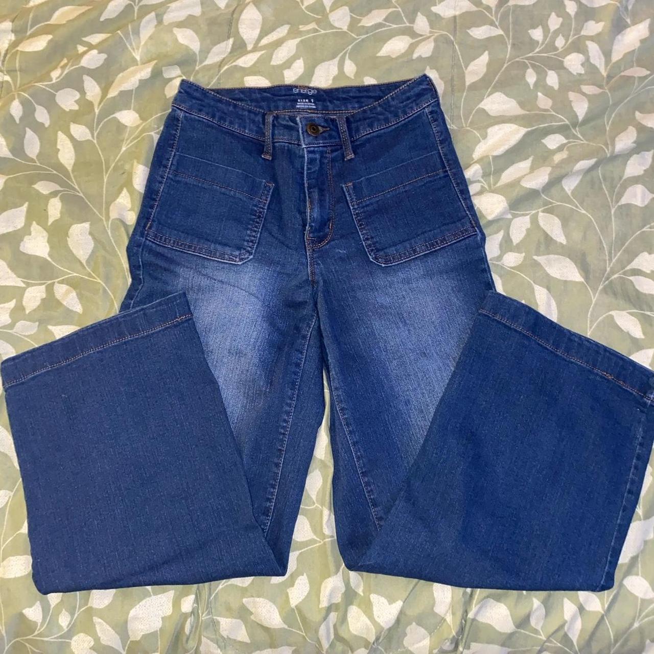 Energie Wide Leg Jeans Light and Dark Wash very... - Depop