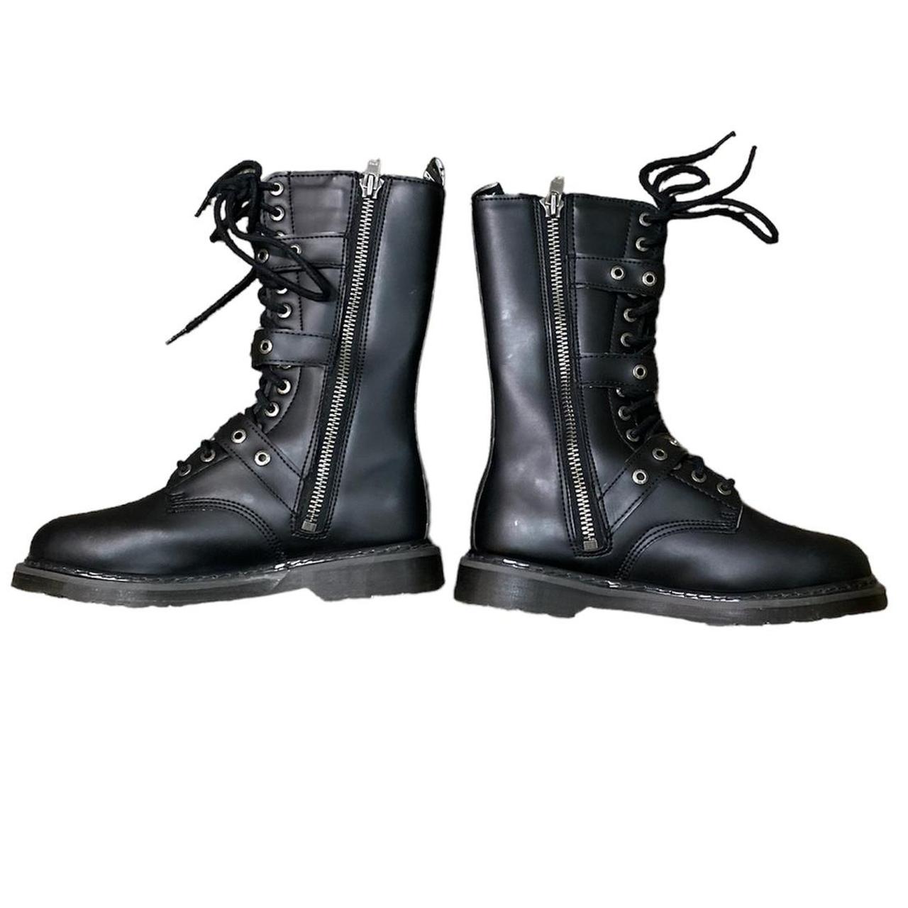 Demonia Men's Black and Grey Boots (2)