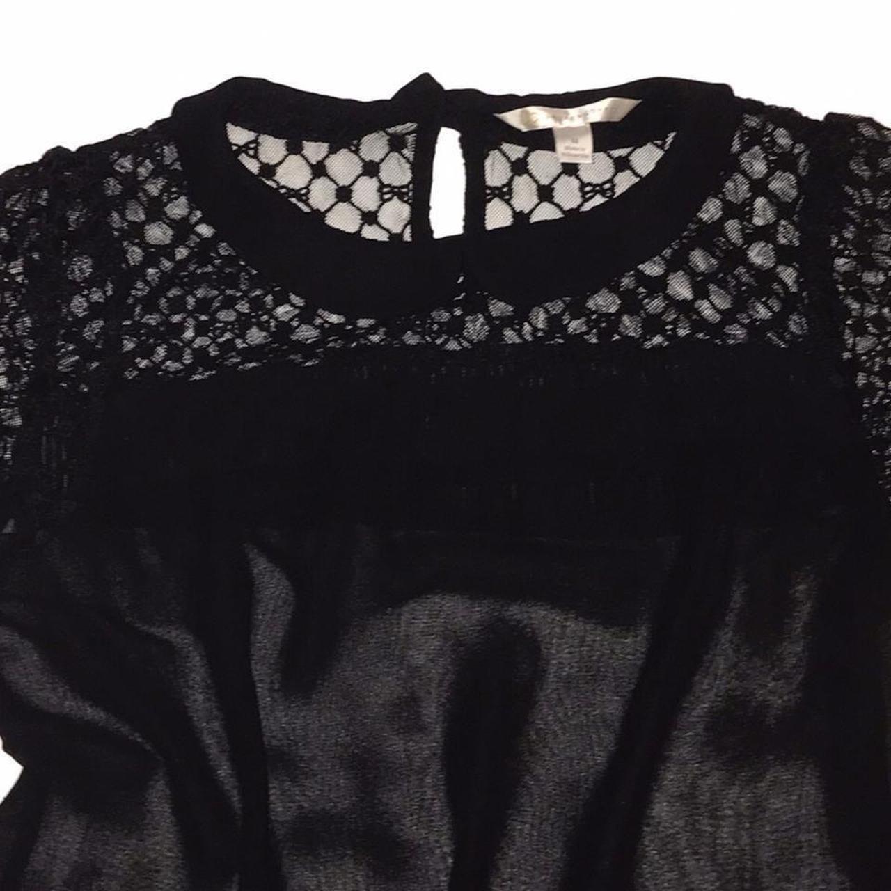 LC Lauren Conrad Women's Black Blouse | Depop