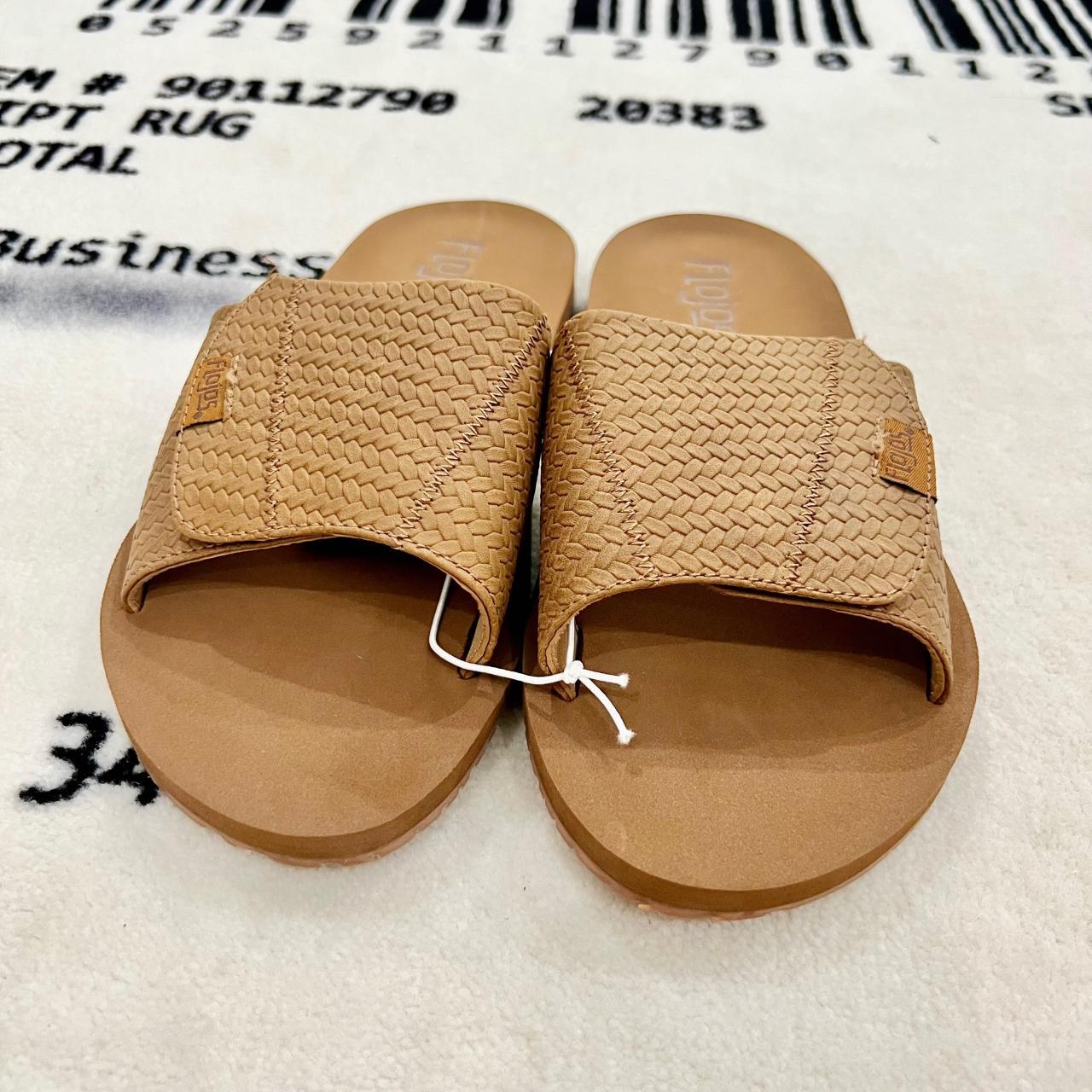 Brand New. Flojos Duke Braided Textured Slide... - Depop