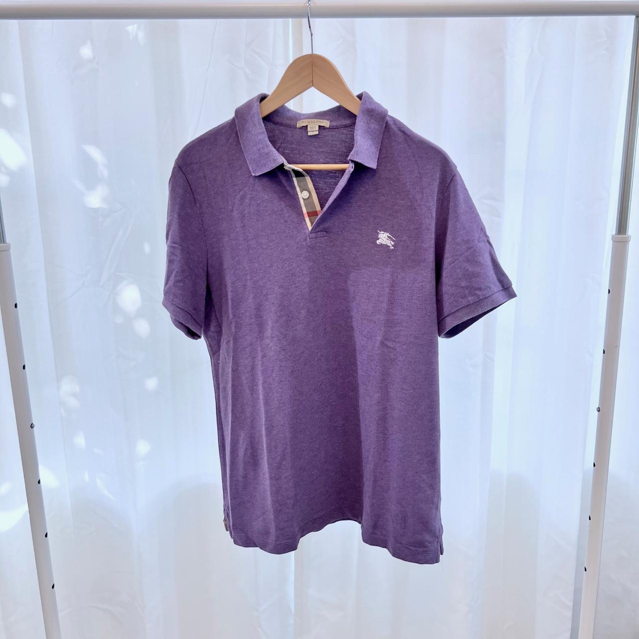 Burberry brit men’s outlet large short sleeve polo shirt purple