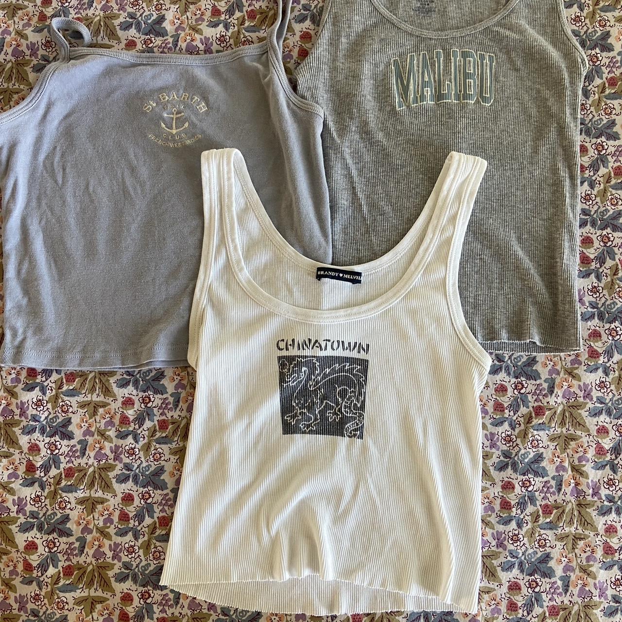 Brandy Melville graphic tanks size small 10... Depop