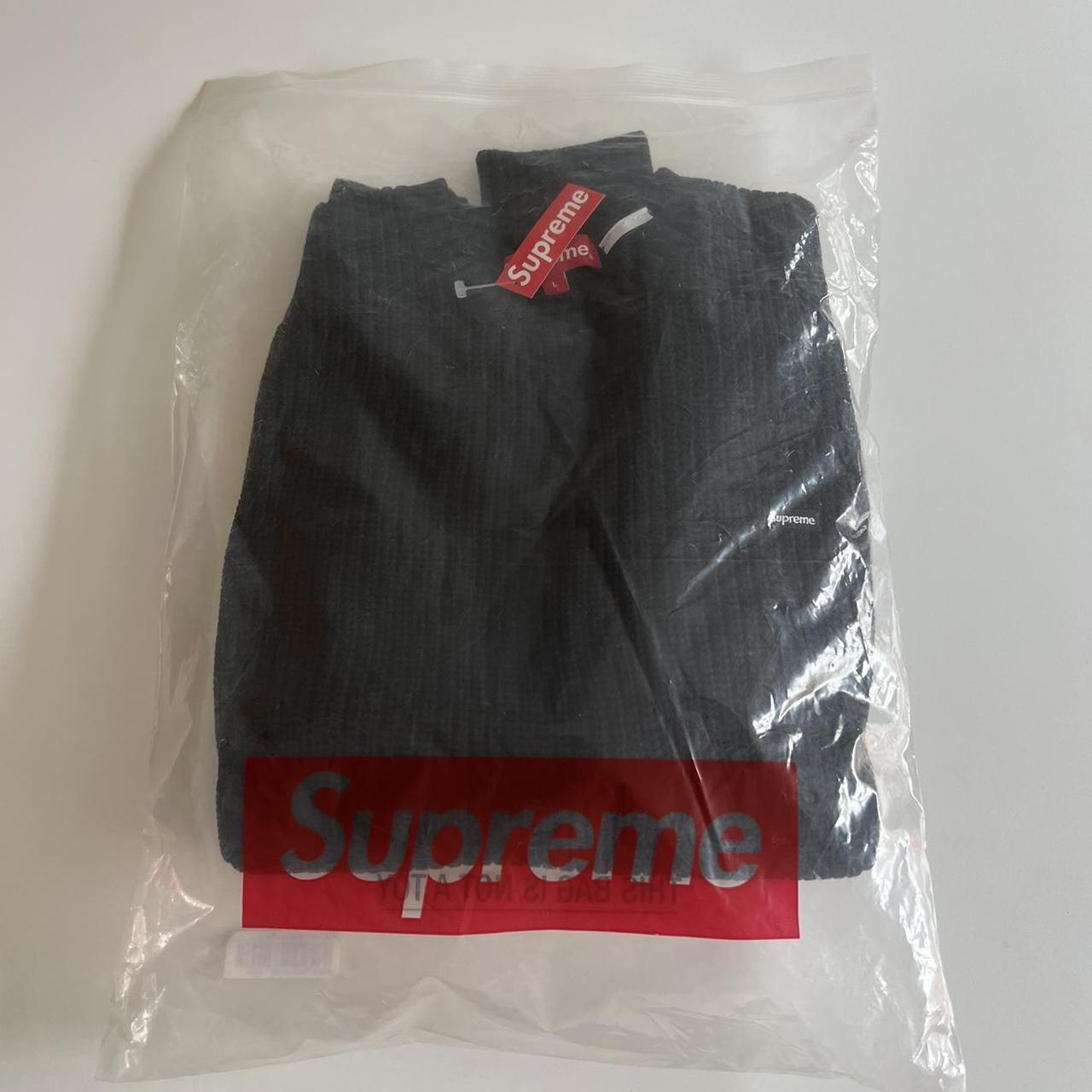 Supreme mélange rib knit sweater black , FW 21 , Size...