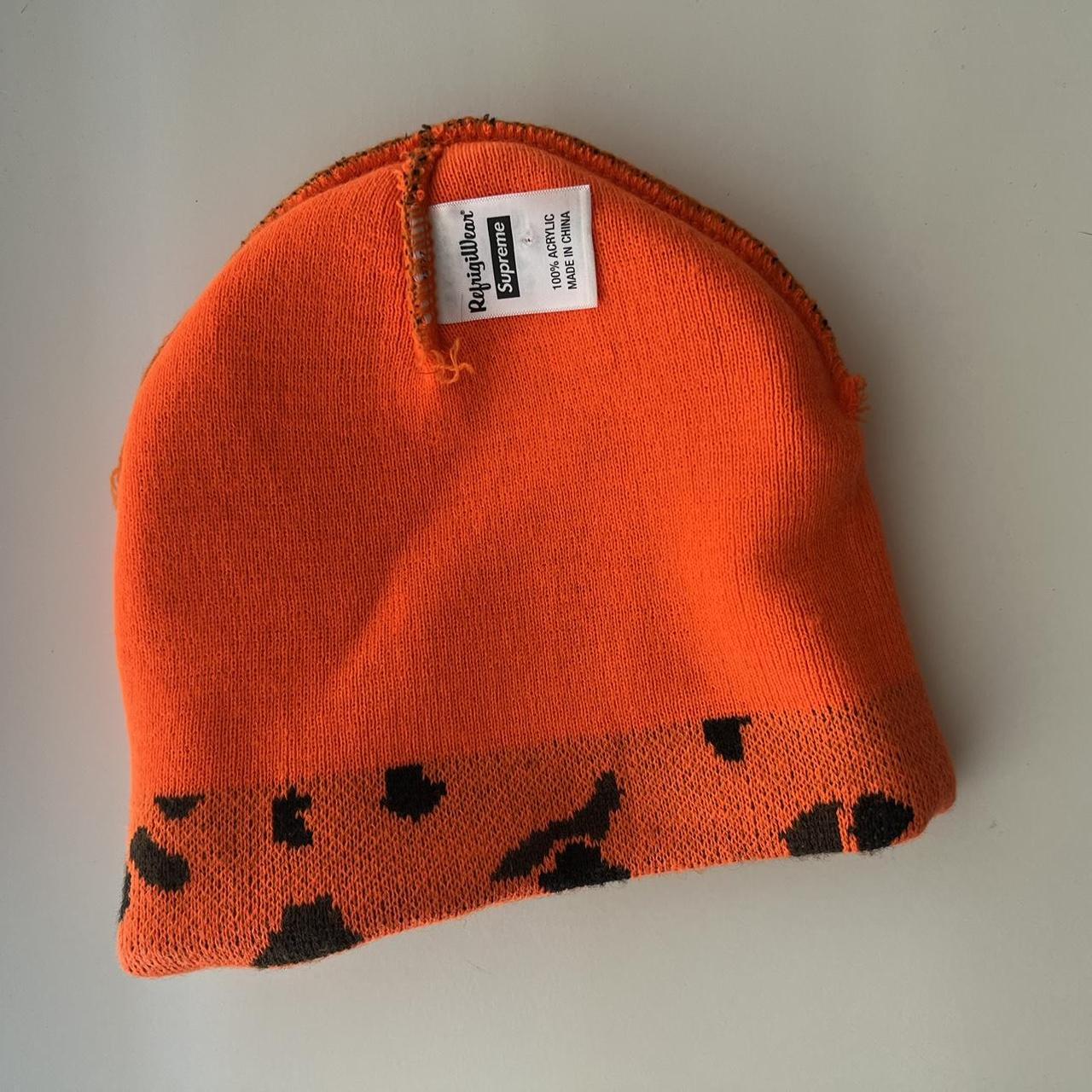 Supreme RefrigiWear Orange camo beanie FW20 worn | Depop