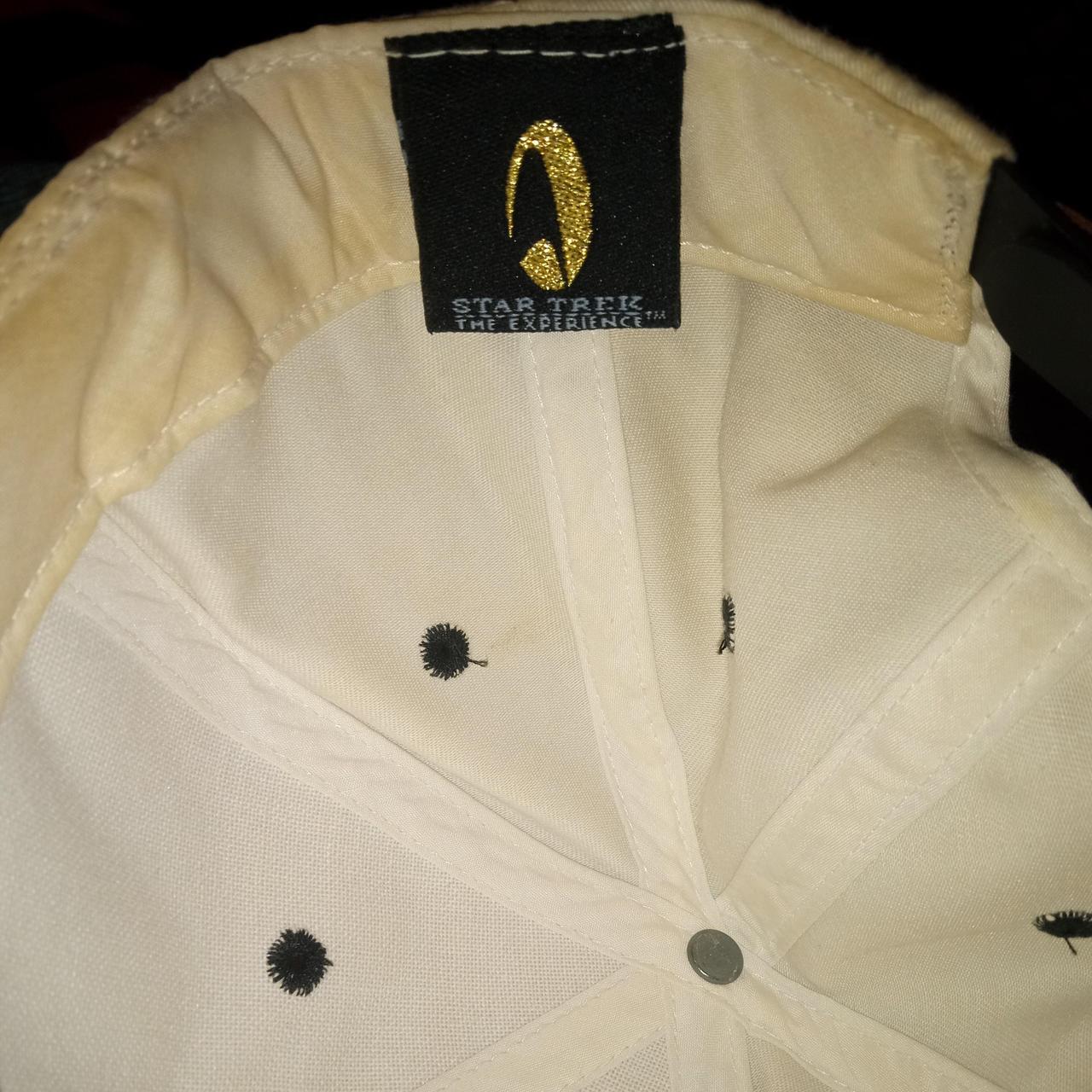 Men's Black and White Hat Depop