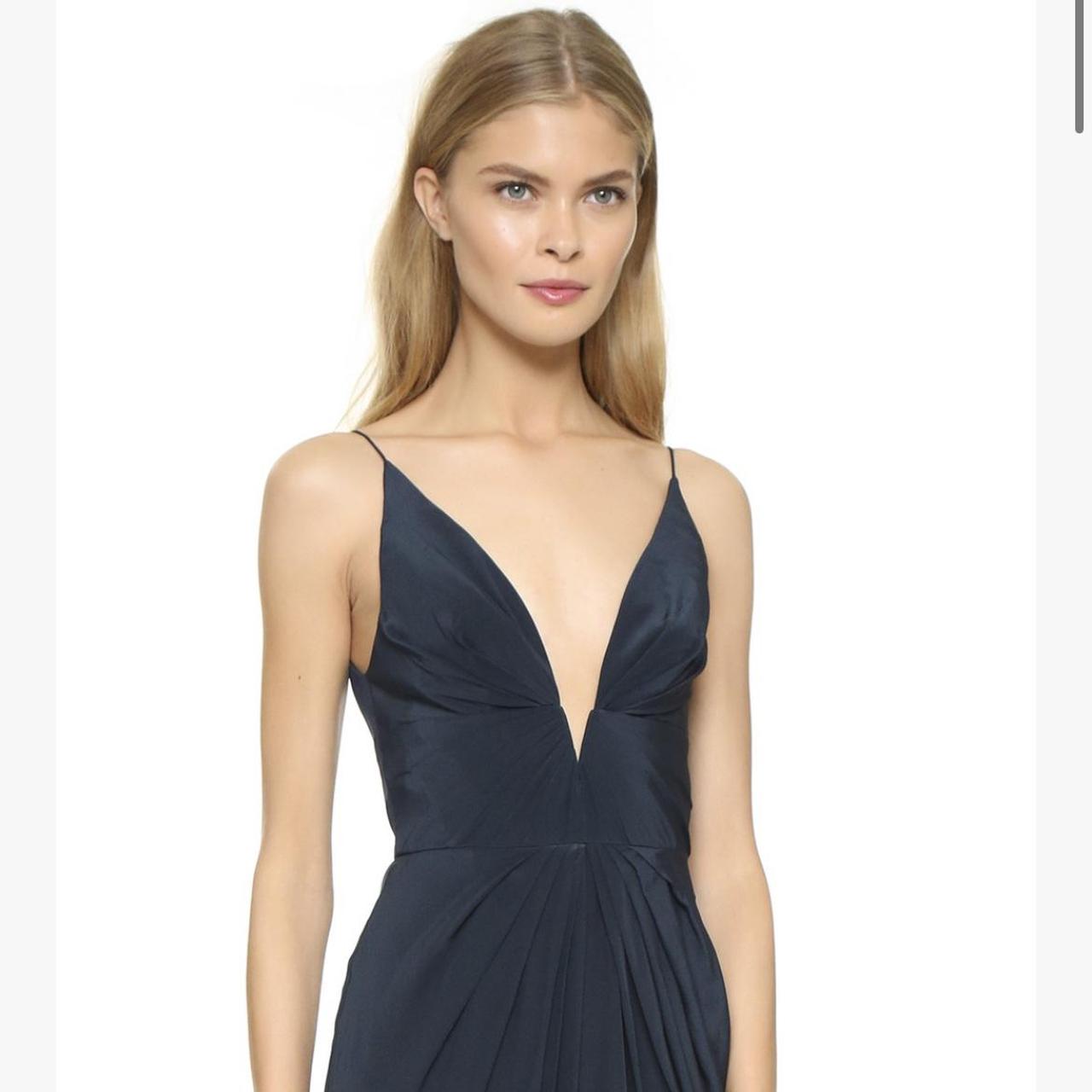zimmermann silk tuck dress navy