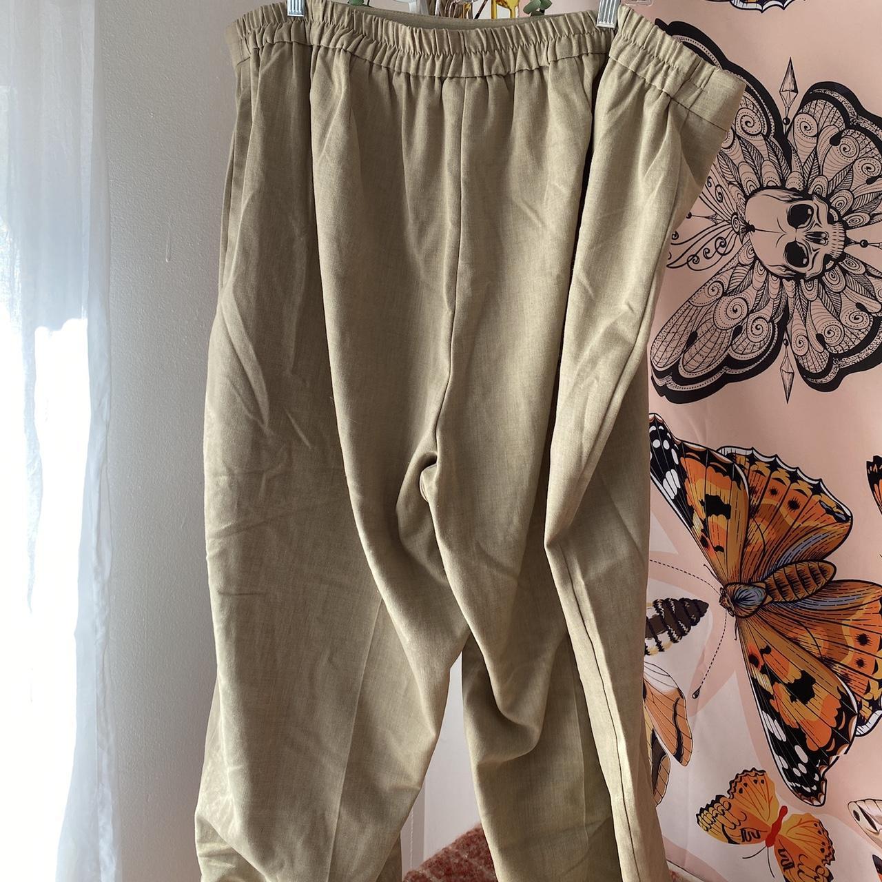 Catherine's Women's Tan and Cream Trousers (2)
