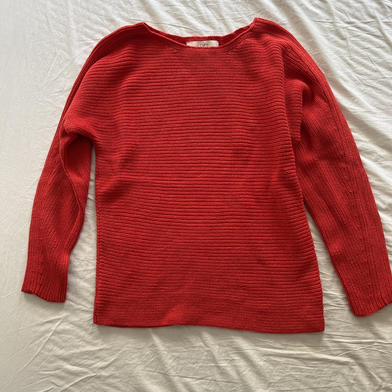 Cherry red cotton sweater. Great for transitioning. Depop