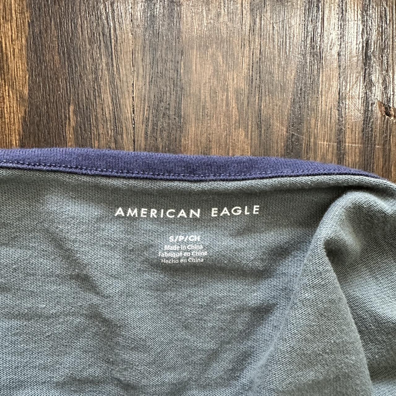 Navy and Army Green American Eagle Halter Top Size - Depop