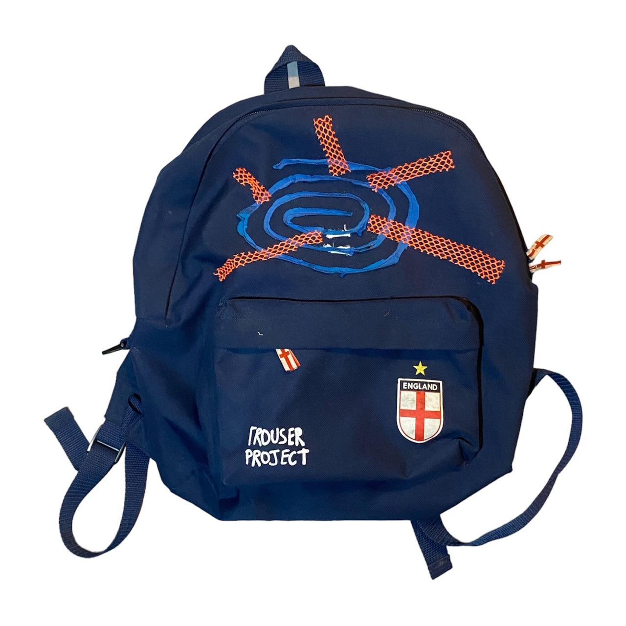 Upcycled pre loved rucksack England football Navy. Depop