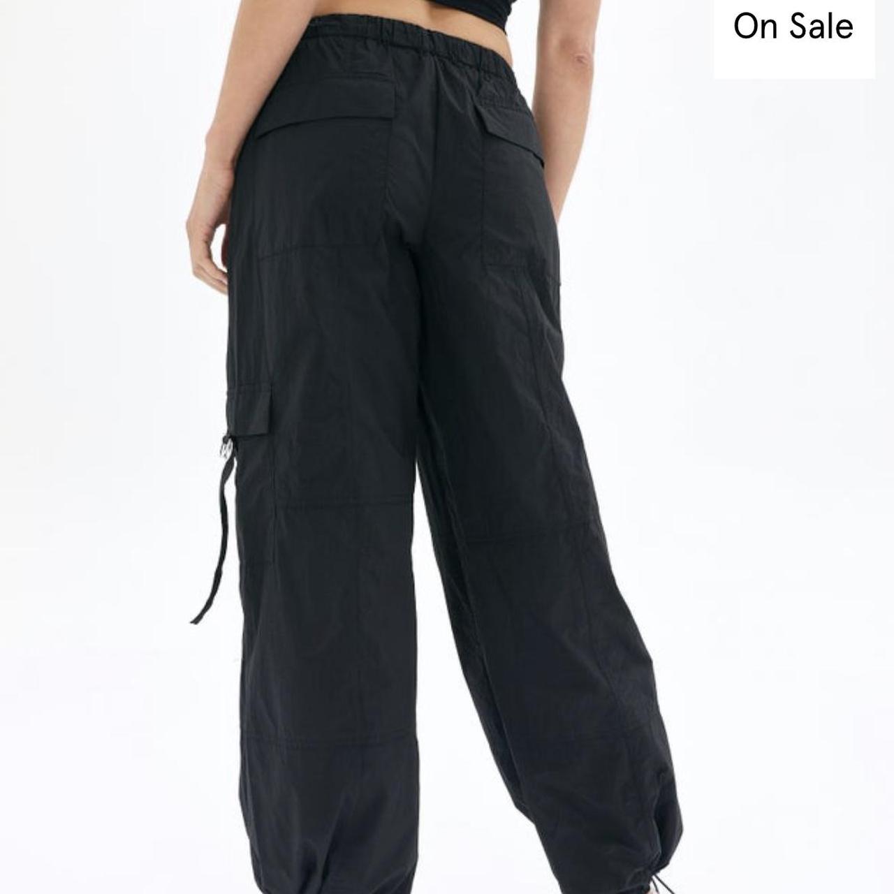 Glassons Cargo Parachute Pant Black Size 6 (best... Depop