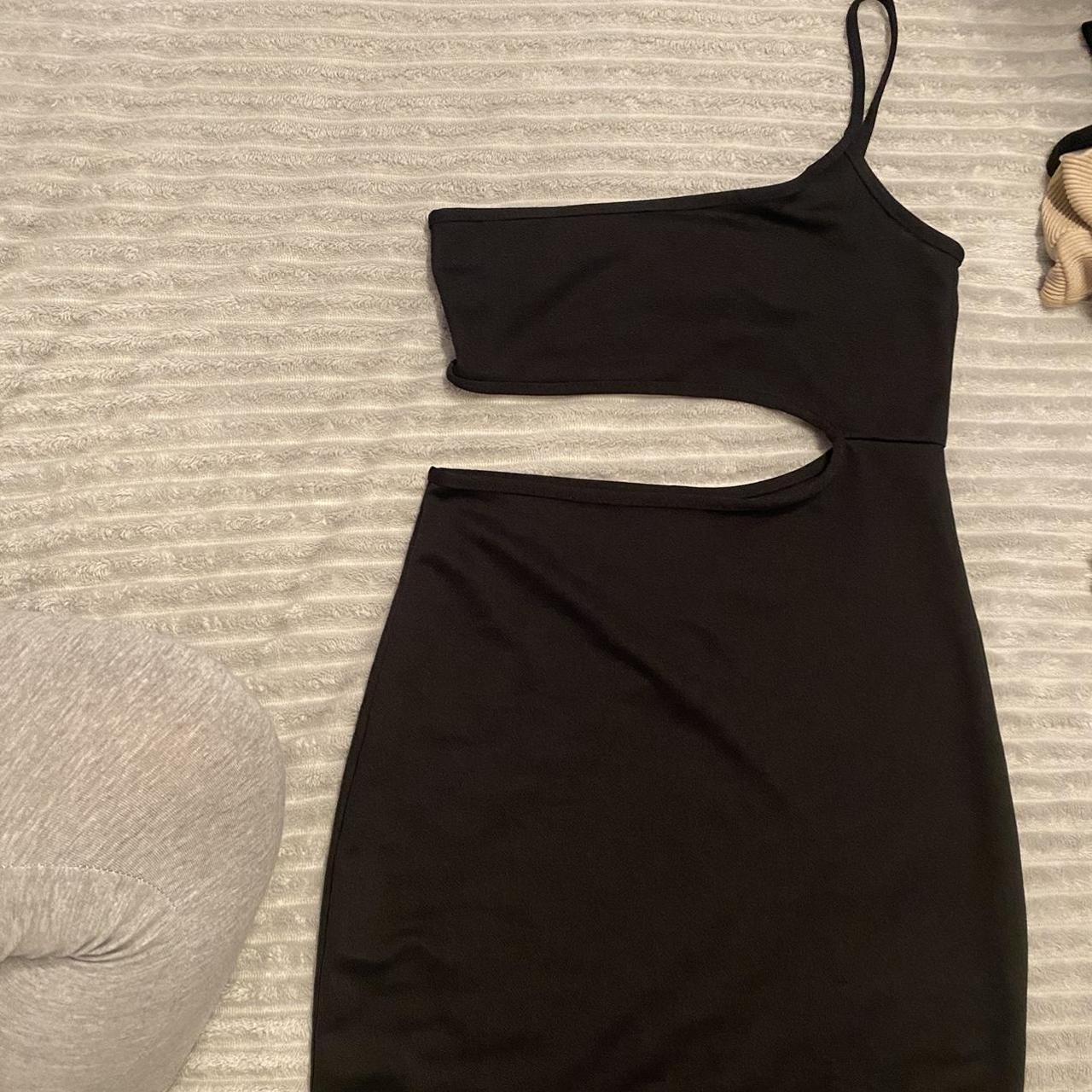 plt brown cut out dress