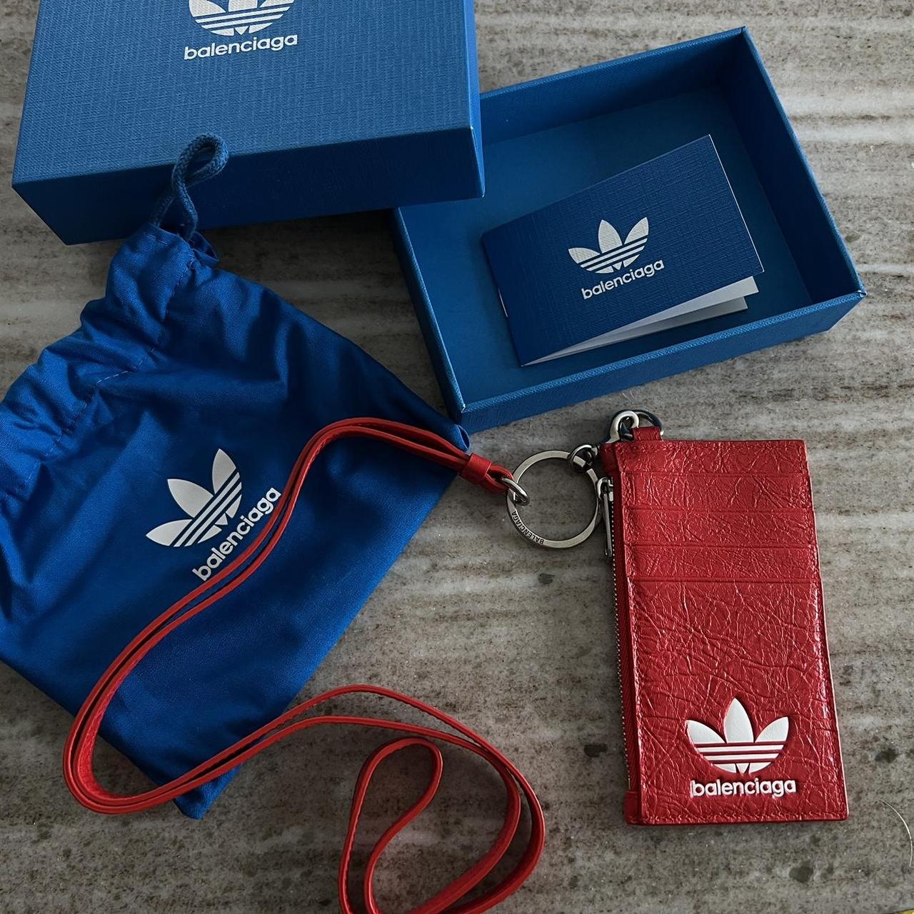 セール！Balenciaga adidas Card Holder Balenciaga x adidas Card Holder Black in Lambskin Leather - US