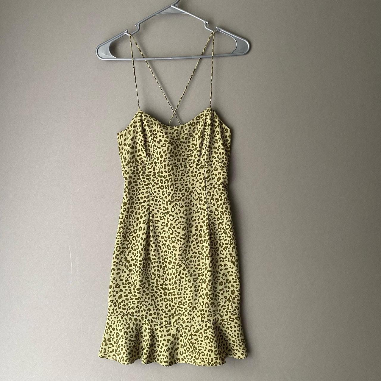 Cheetah spaghetti strap dress hotsell