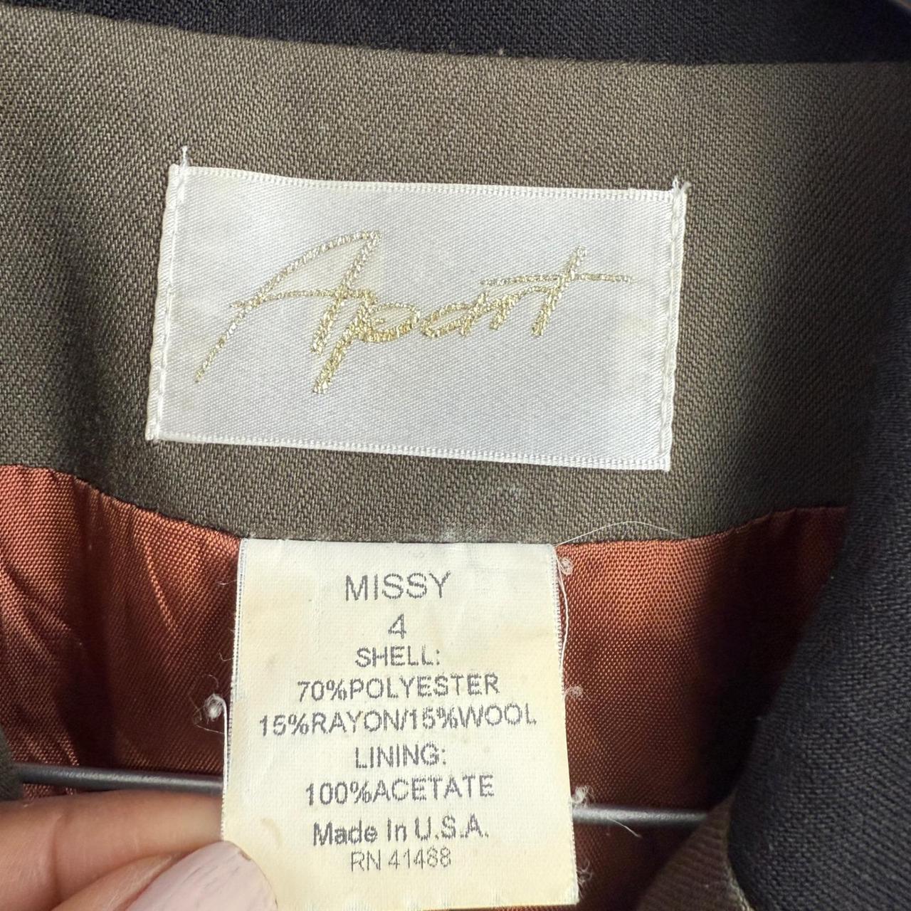 Albert Nipon Women's Blazer Jacket - Green/Black … - image 4