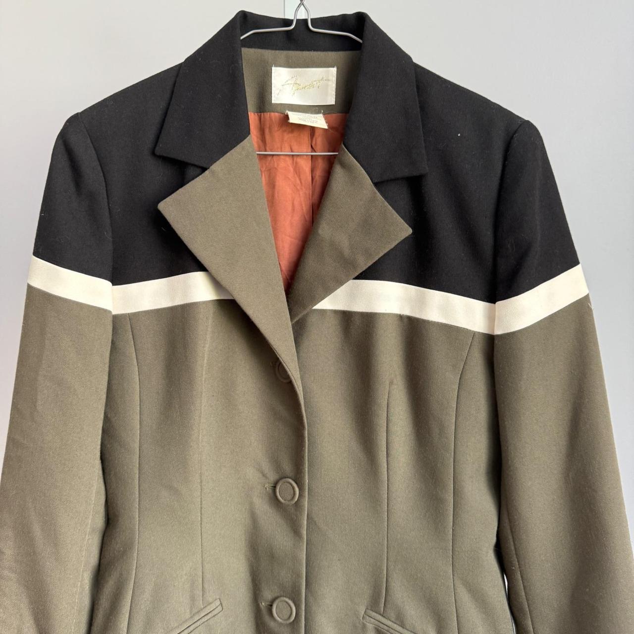 Albert Nipon Women's Blazer Jacket - Green/Black … - image 2