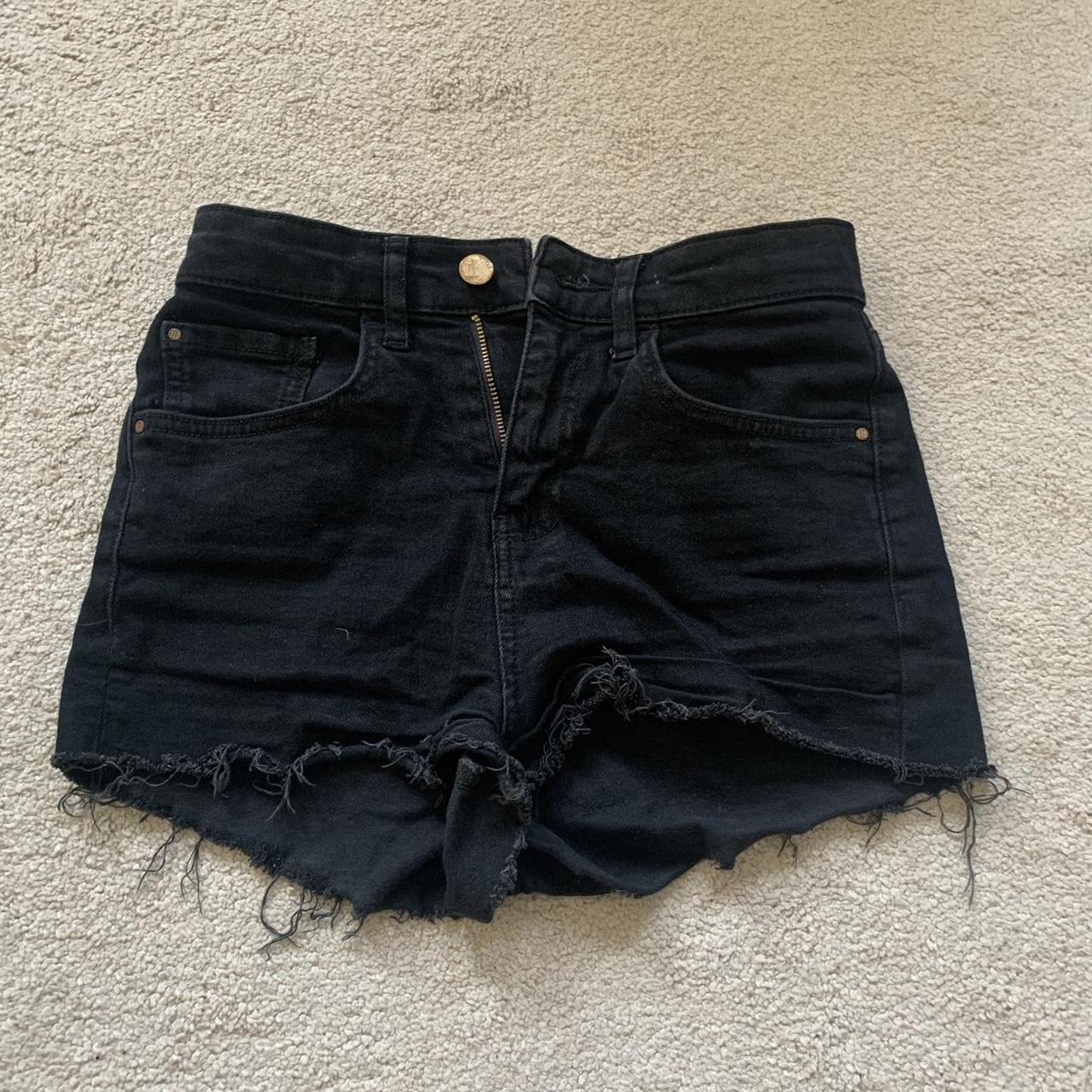 River island denim shorts Black x Size 6 Selling... Depop