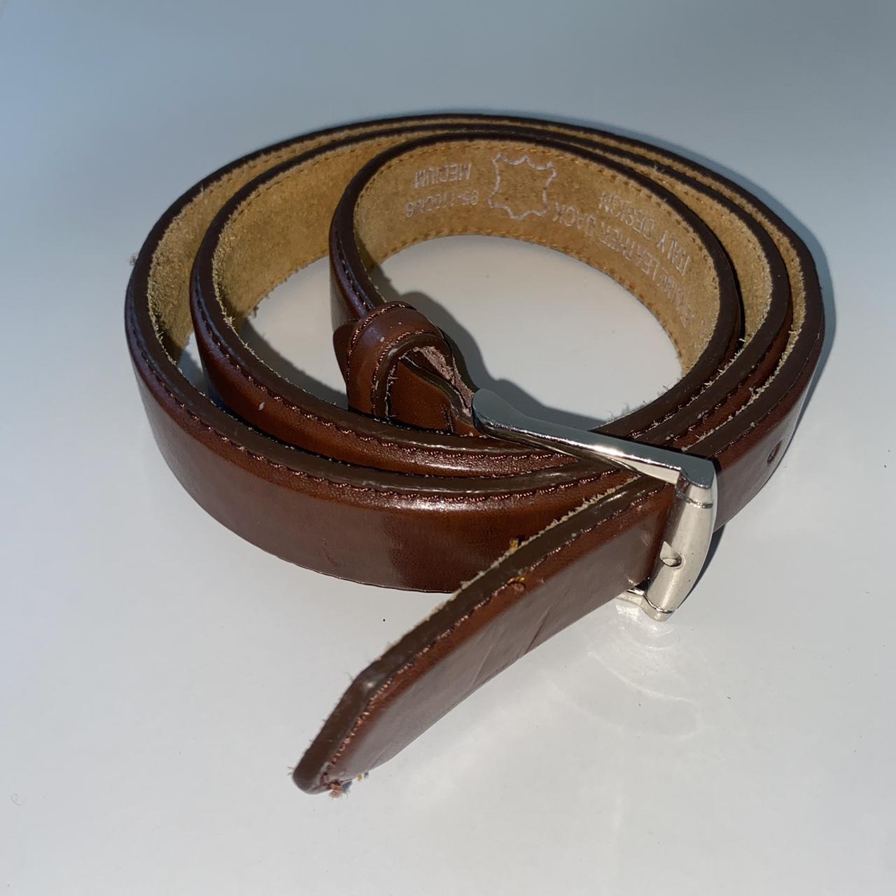 Brown Leather Belt 🦘 Brand: Unknown Size:... - Depop