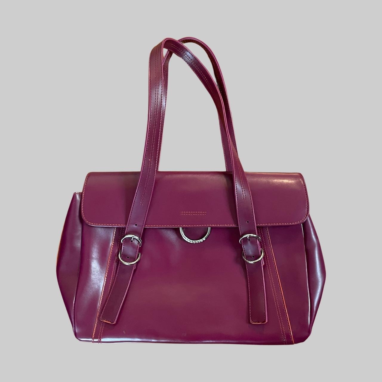 Kenneth Cole Purple shops Genuine Pebble Leather Tote