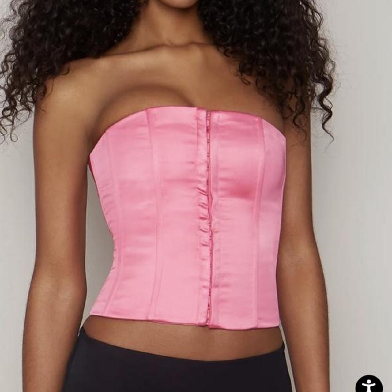 Sold on sale out danielle guizio pink studded corset