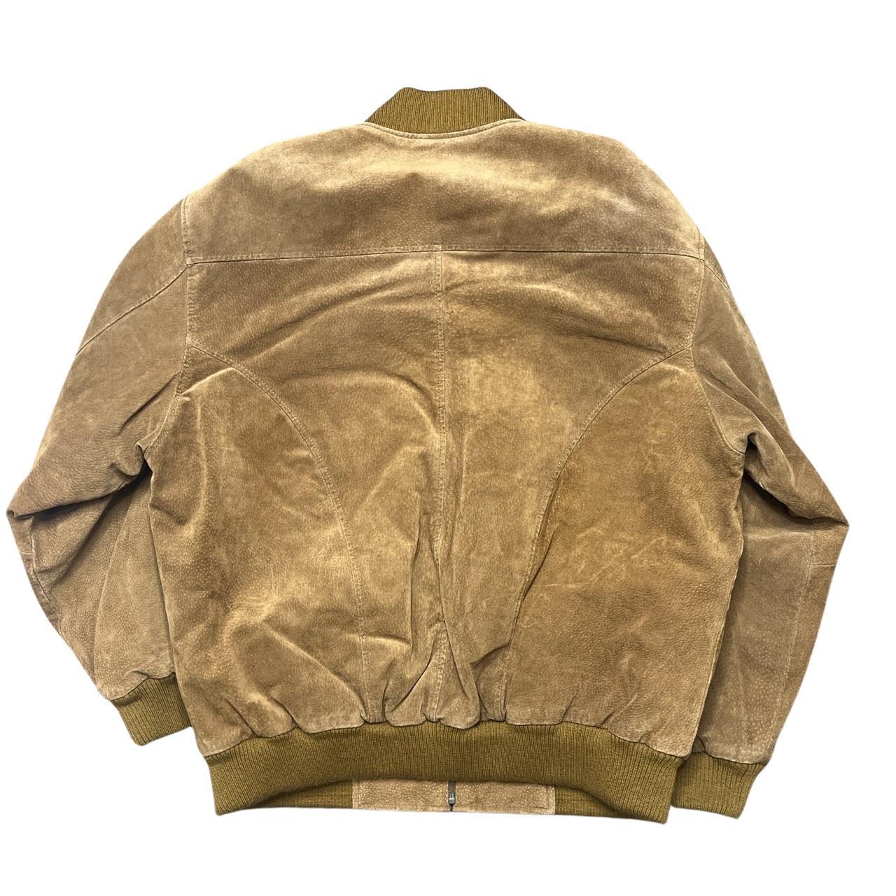 Vintage brown bomber zip up jacket - Depop