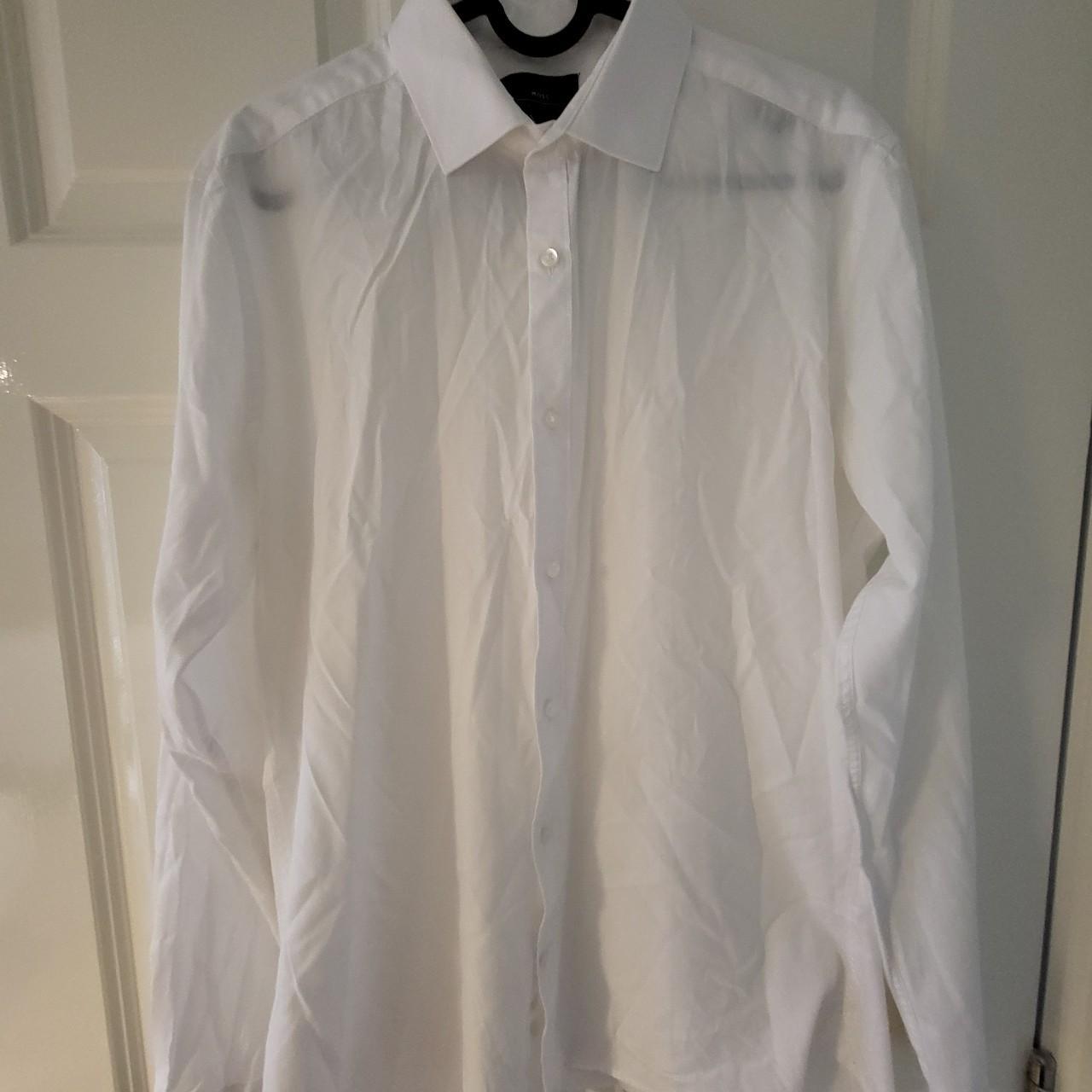 Moss Bros White Formal Shirt Extra Slim Fit 15.5