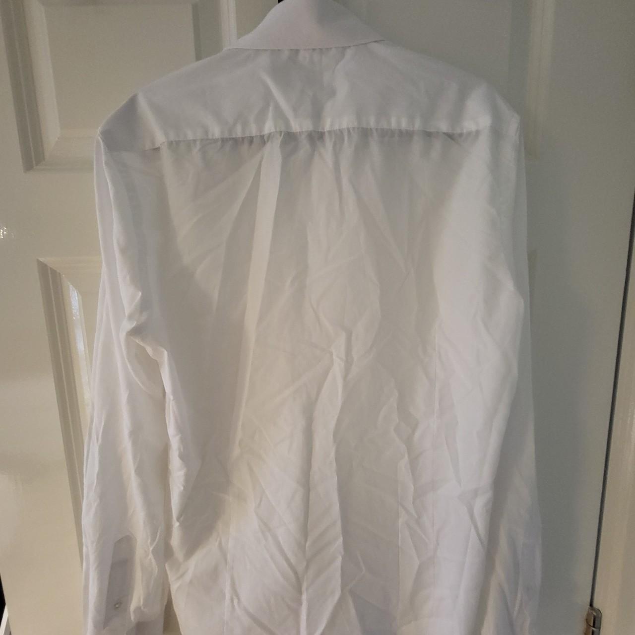 Moss Bros White Formal Shirt Extra Slim Fit 15.5