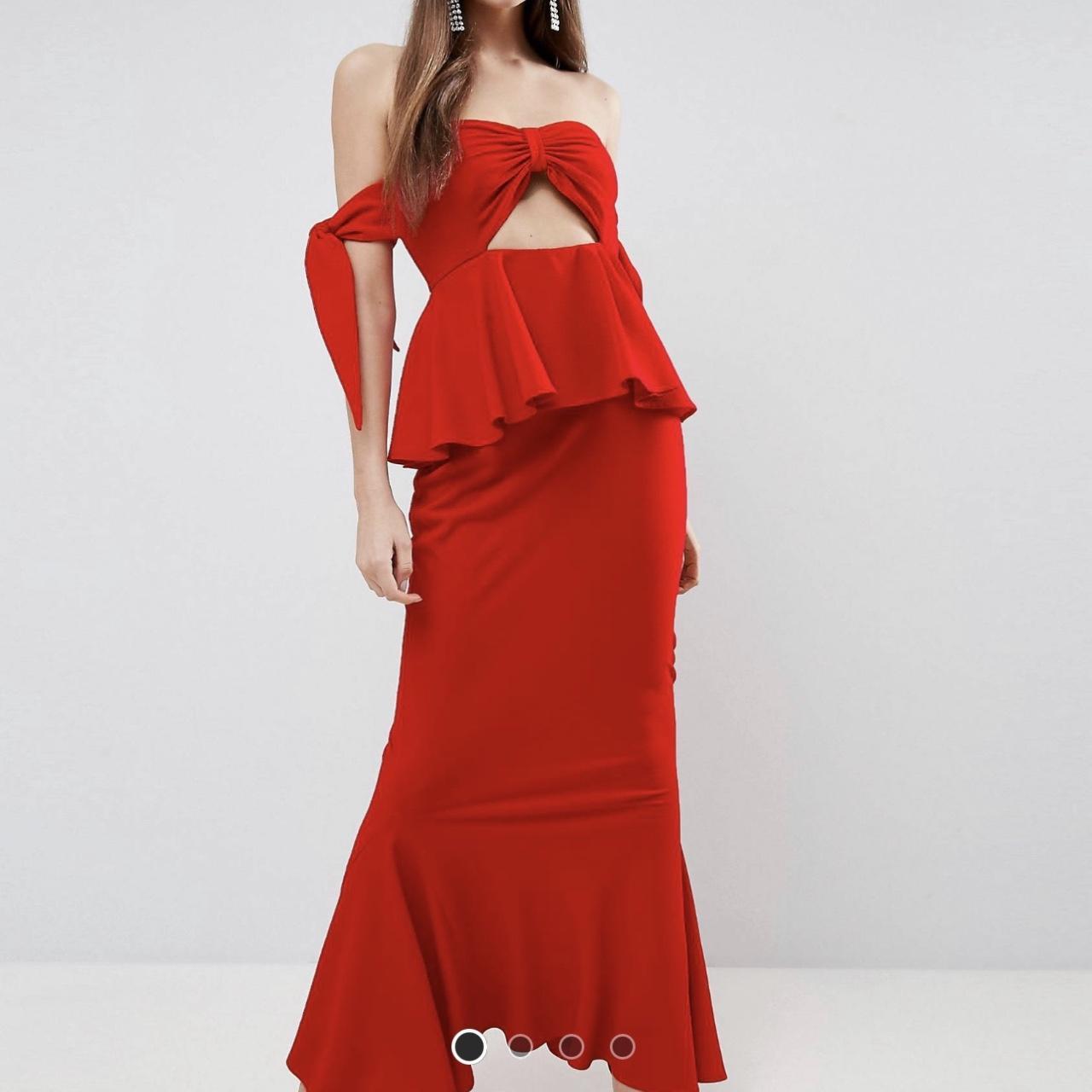 ASOS Women's Red Dress Depop