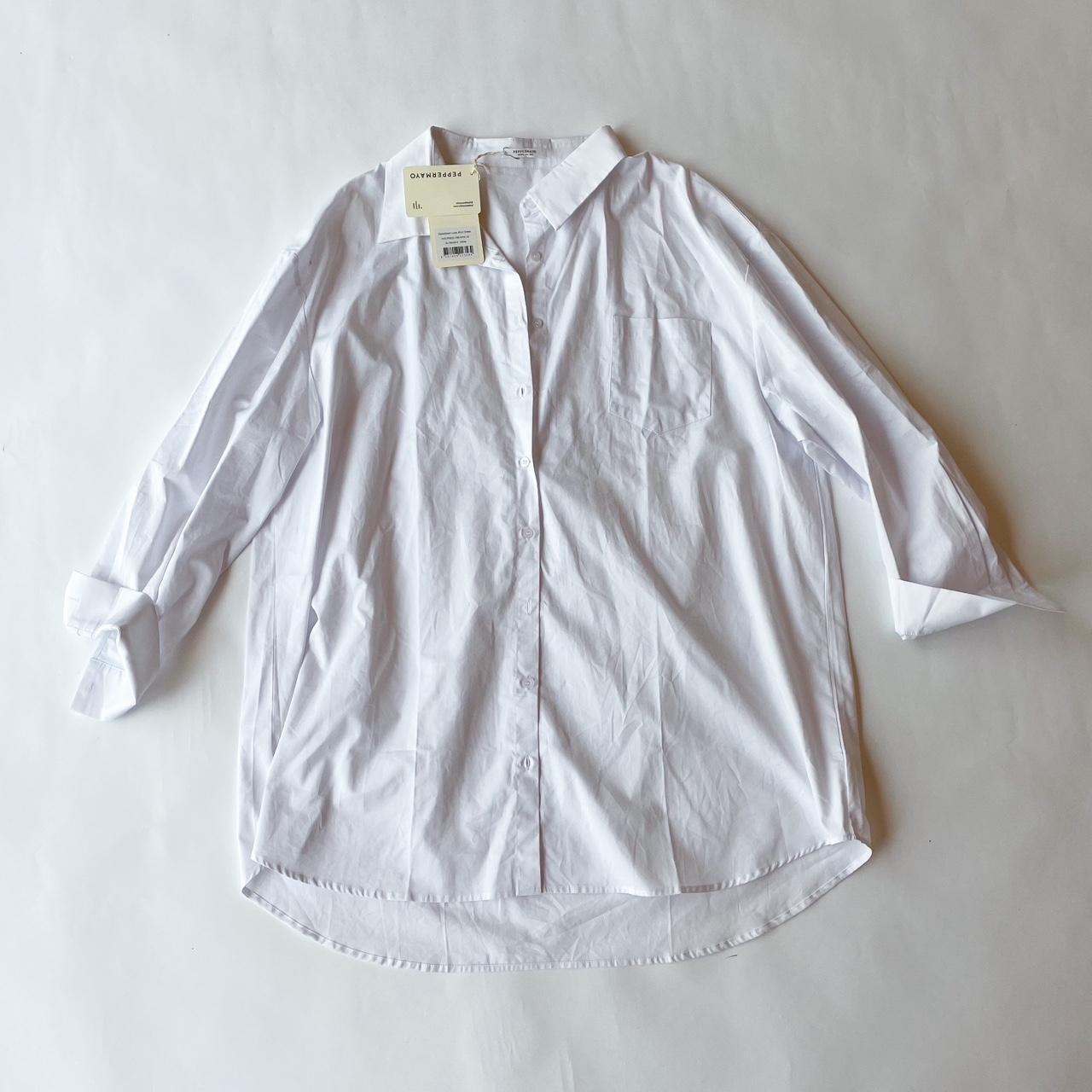 Brand new peppermayo white button down shirt dress - Depop