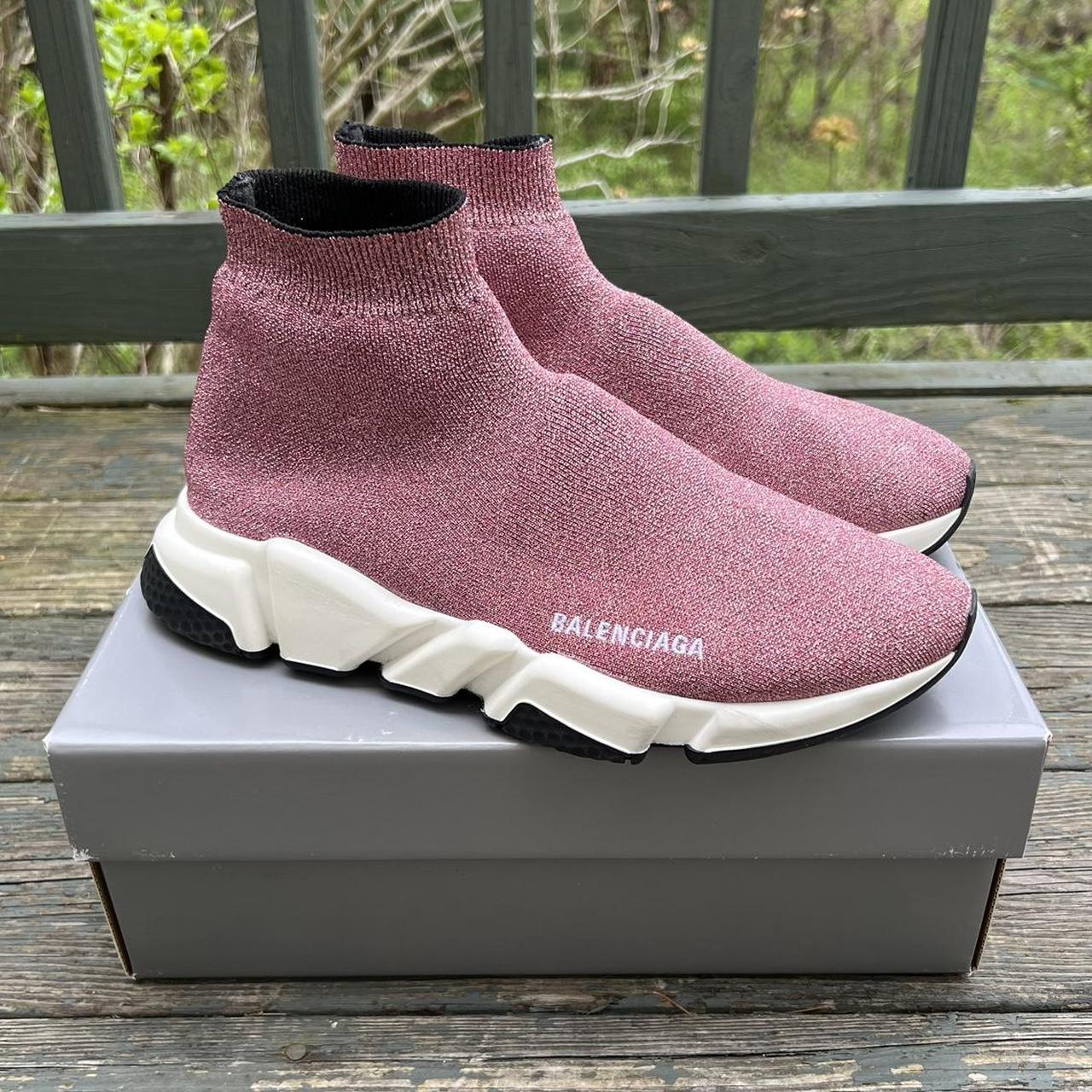 795 Balenciaga Speed Trainer Pink Sneakers Shoes. Depop