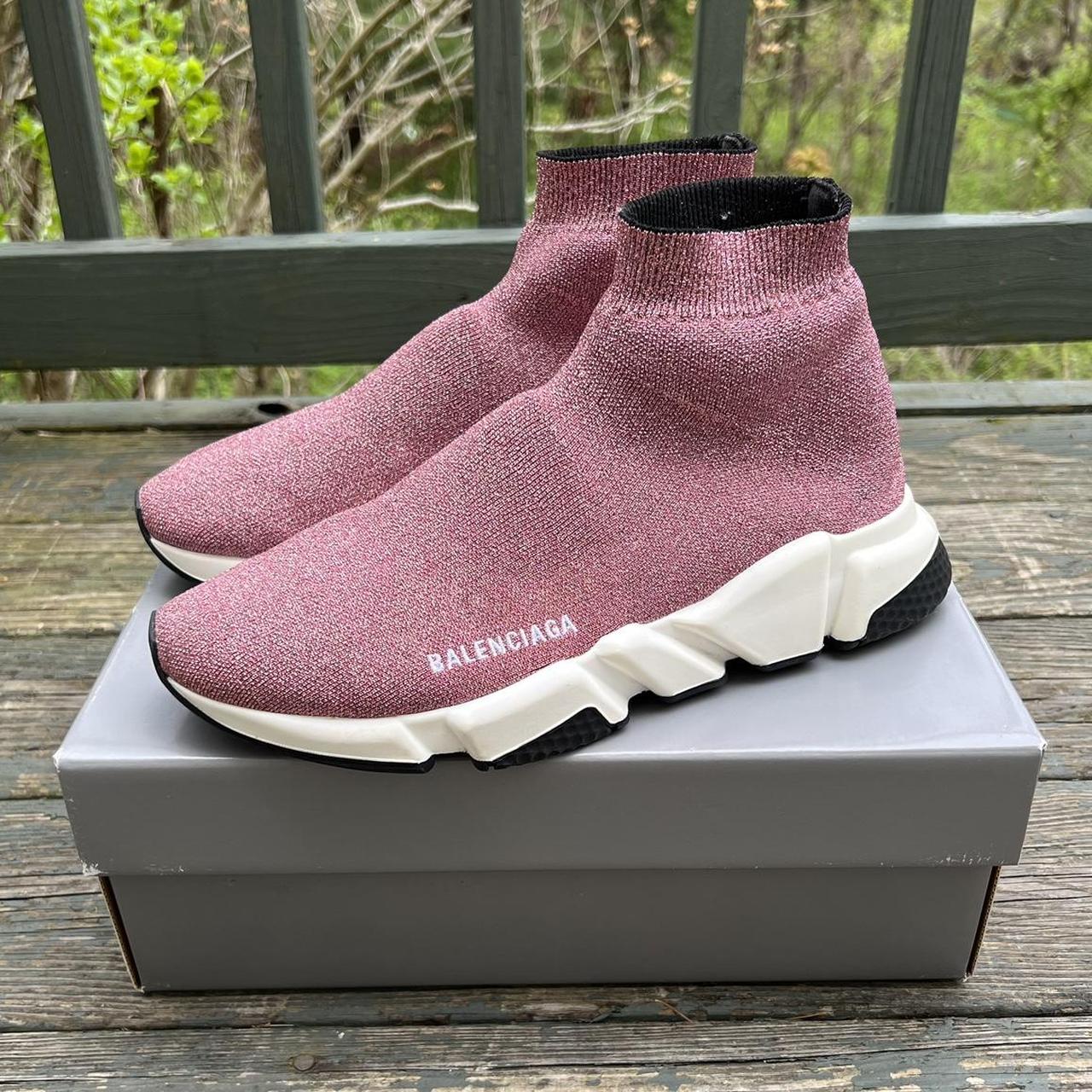 Pink balenciaga speed online