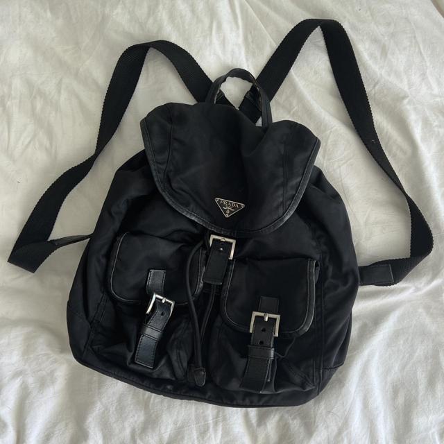 90sPRADA nylon backpack black Y2K