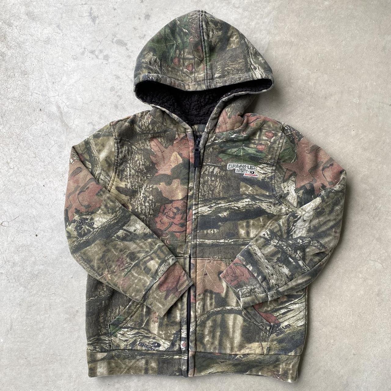 Break Up Infinity Mossy Oak Tree Camo Zip Up Hoodie... - Depop